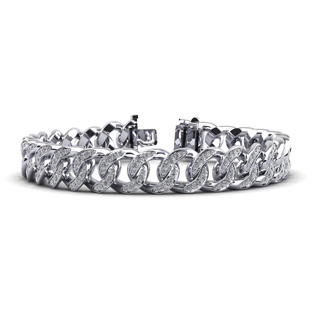 Graduated Diamonds Women Link Diamond Bracelet