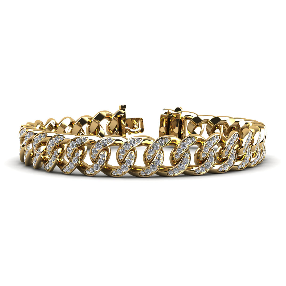 Graduated Diamonds Women Link Diamond Bracelet