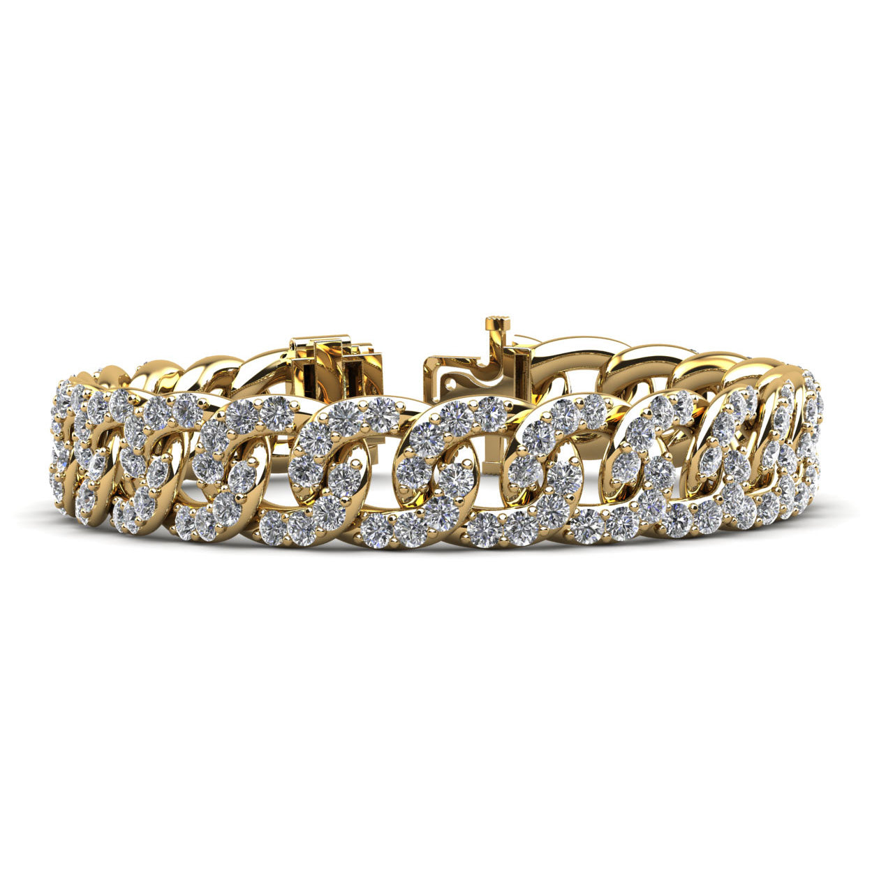 Overlapping Link Diamond Bracelet