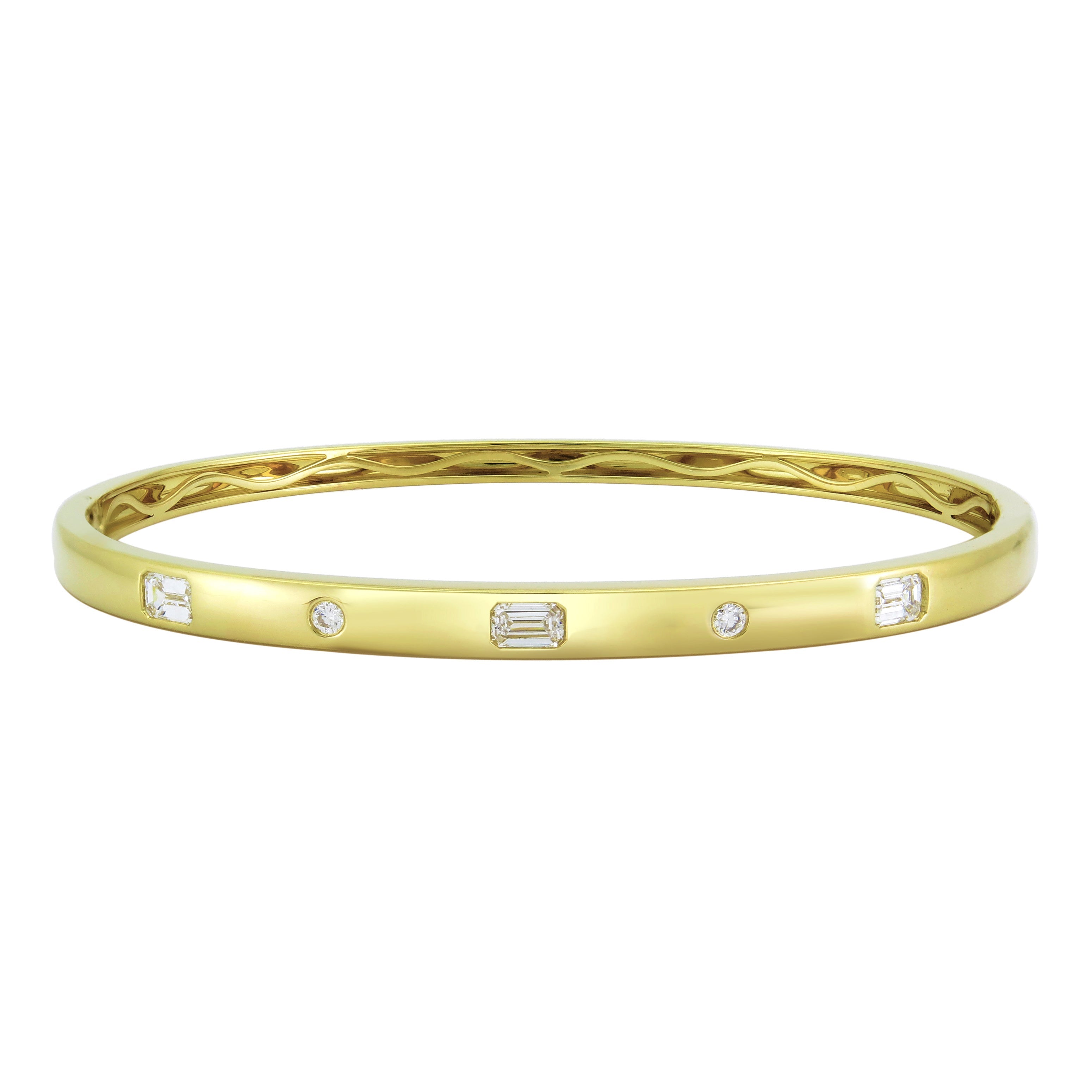 Fancy-Shape Diamond Bangle