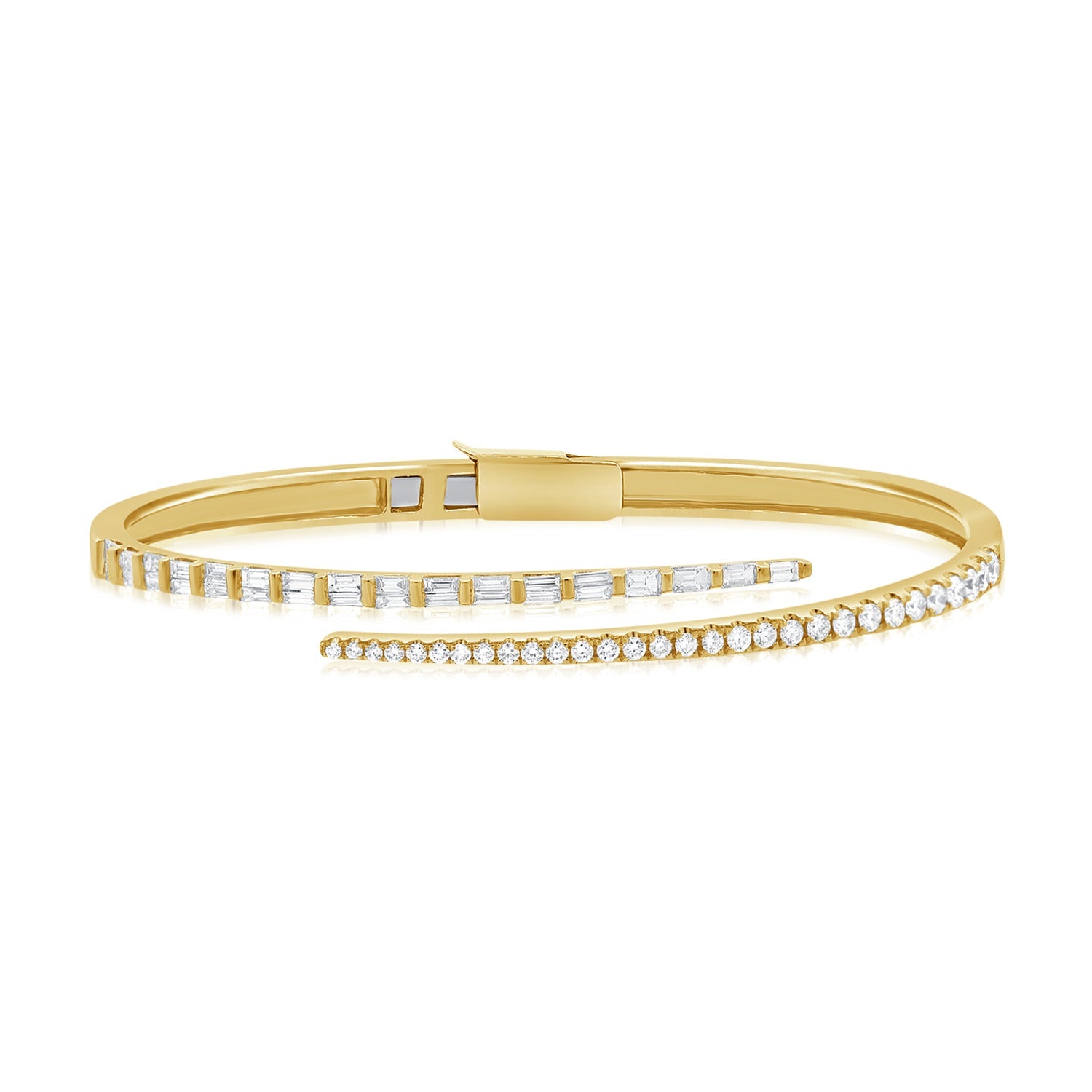 Baguette Diamond Crossover Bangle