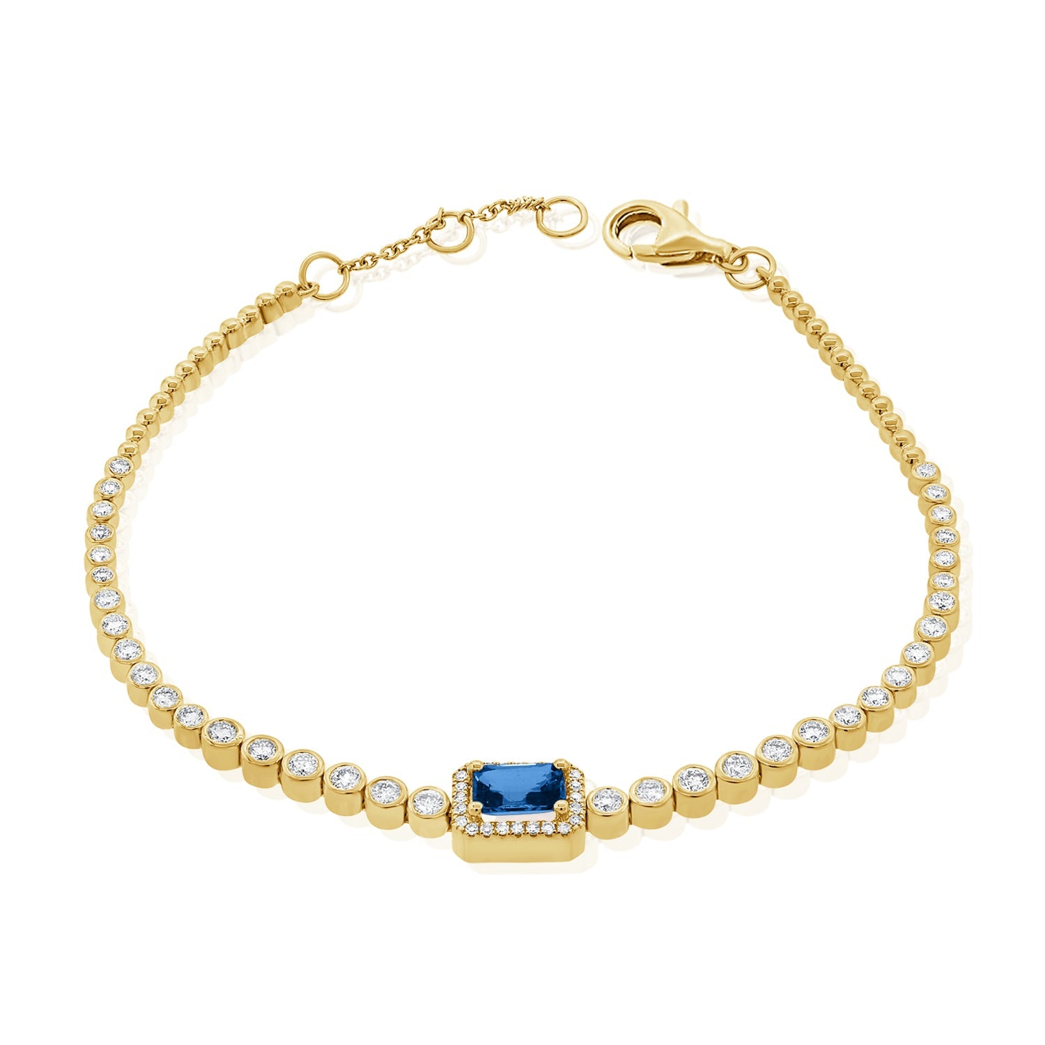 Blue Sapphire Diamond Bracelet