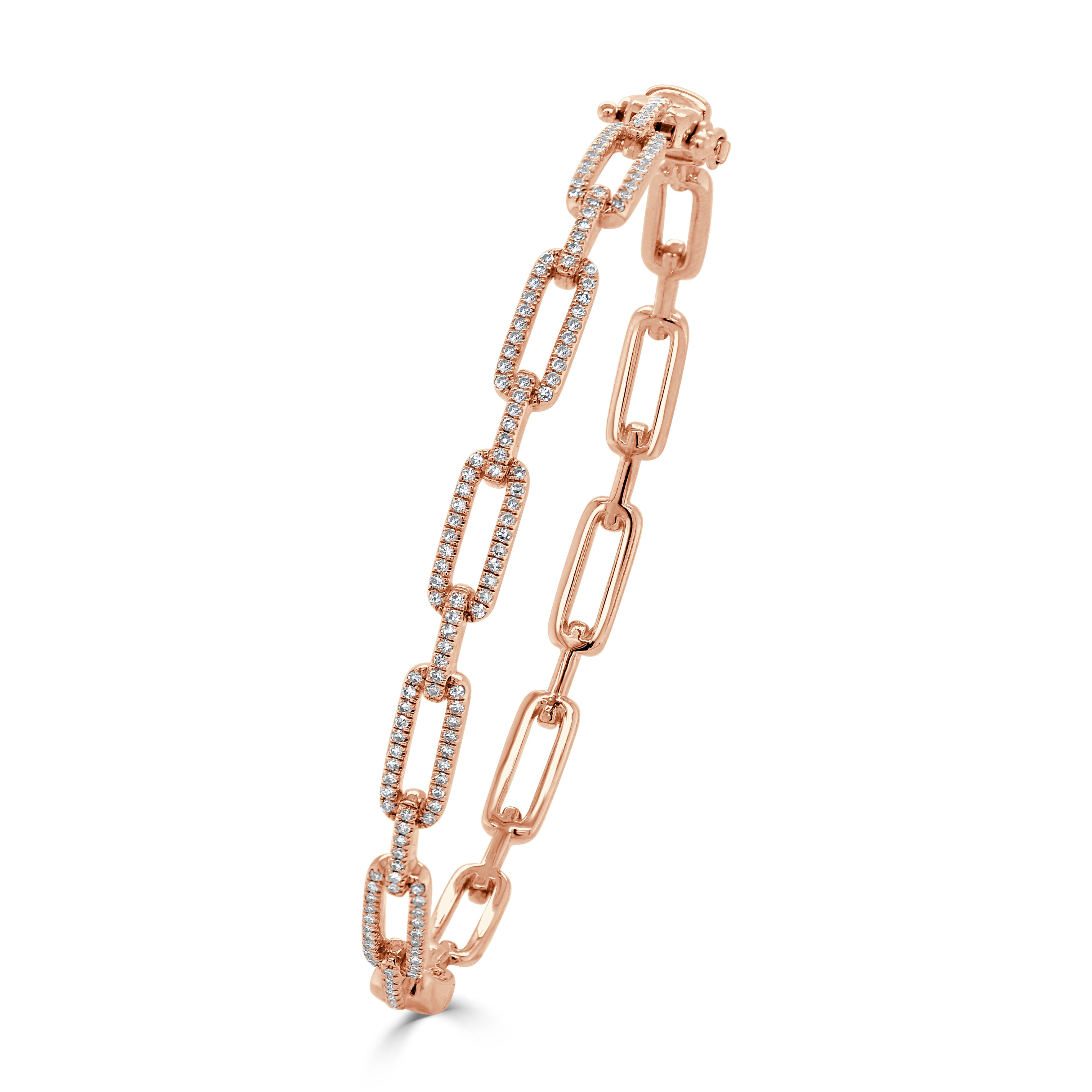 Diamond Link Bangle Bracelet