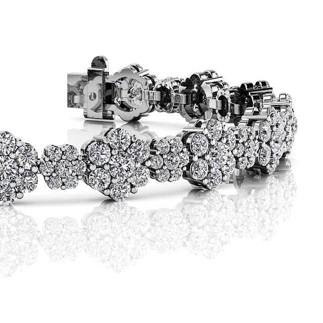 Flower Cluster Diamond Bracelet
