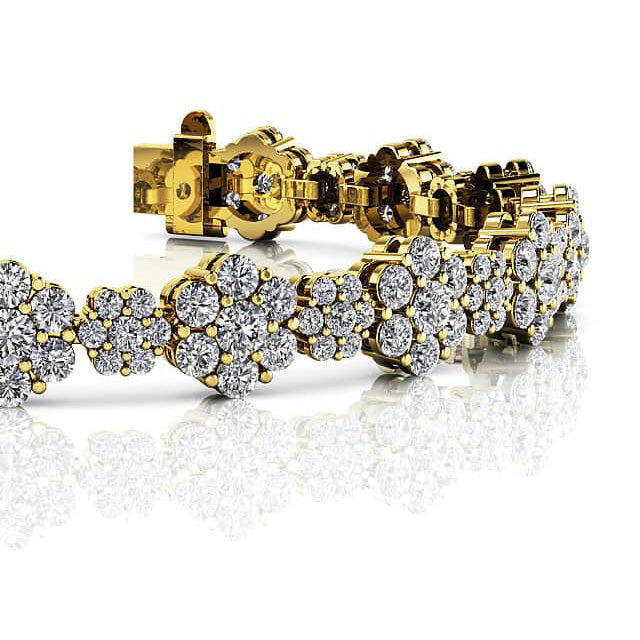 Flower Cluster Diamond Bracelet