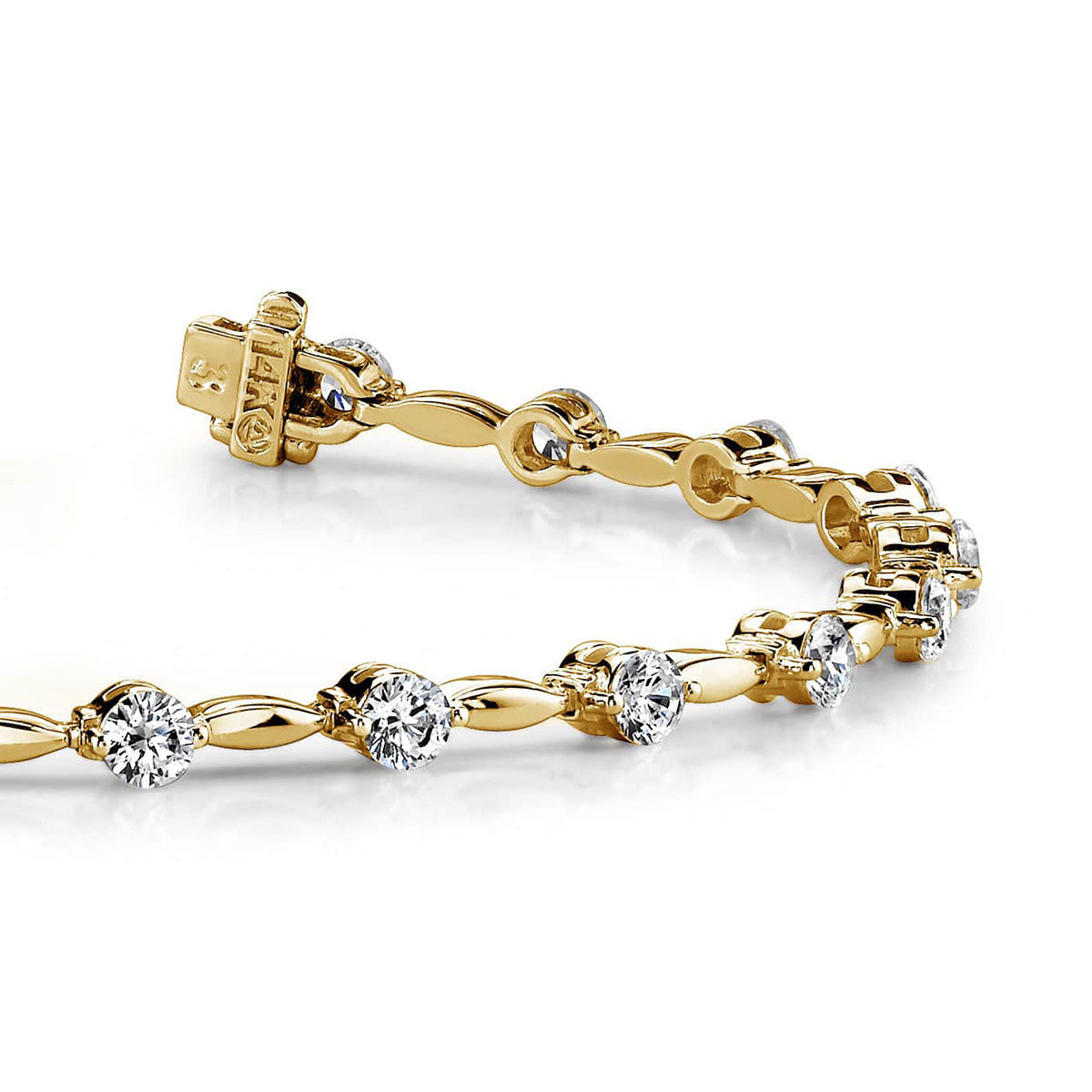 Teardrop Link Diamond Bracelet