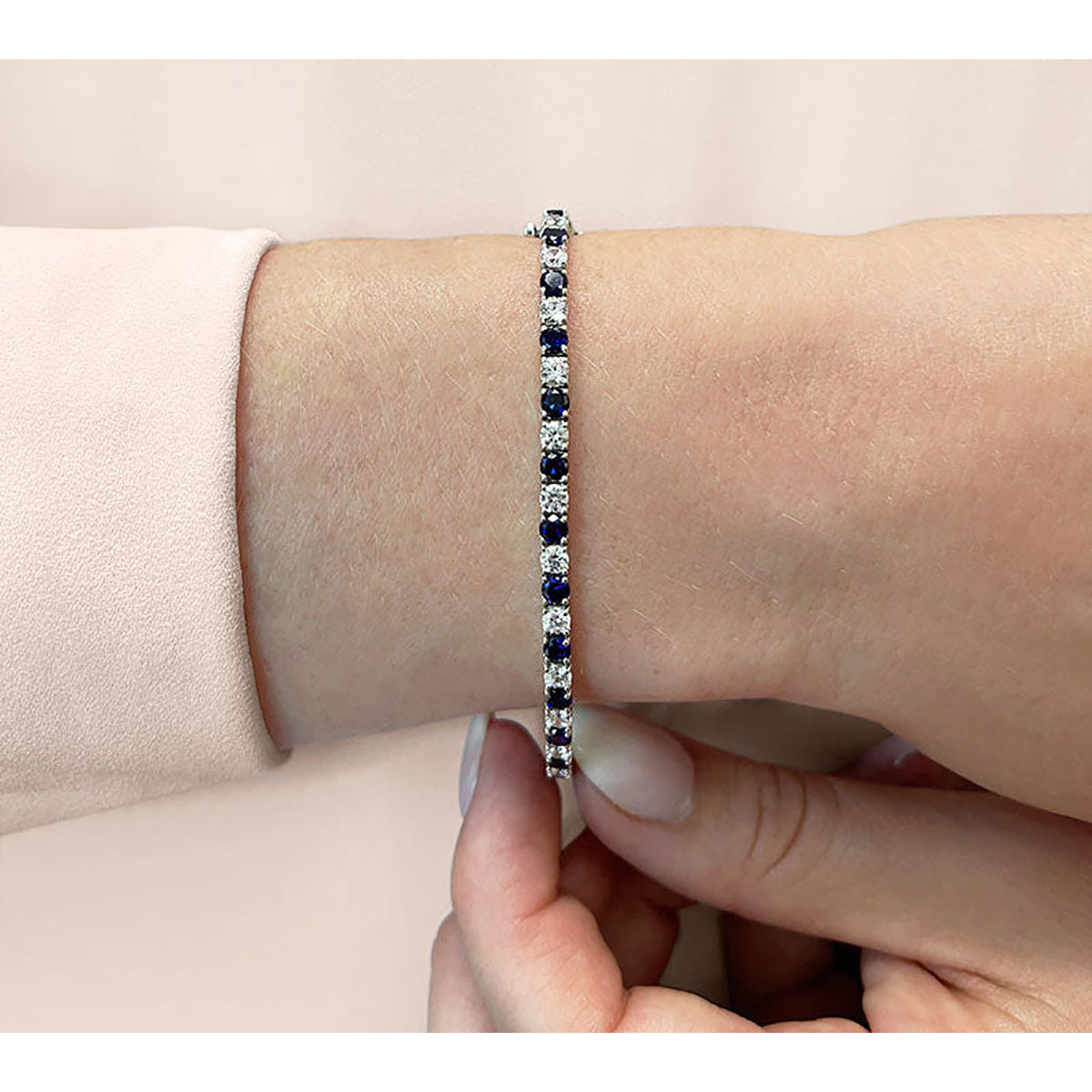 Gemstone Dreams Diamond Tennis Bracelet