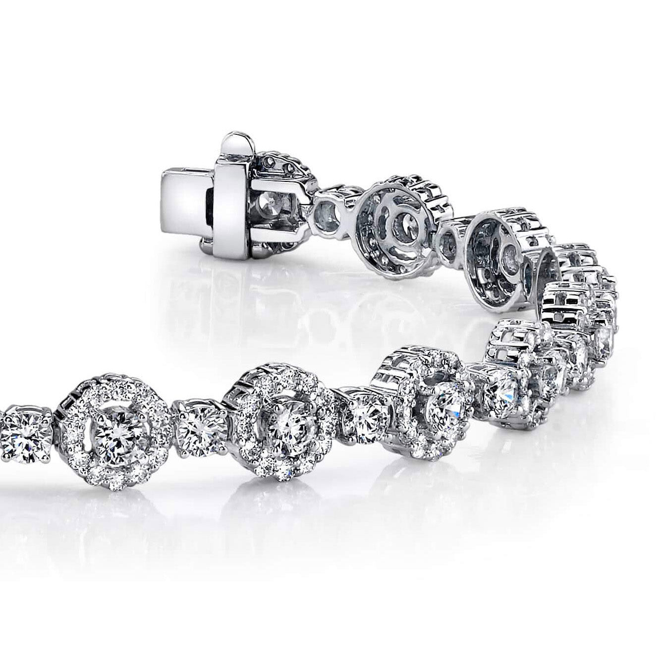 All Diamond Circle Link Bracelet