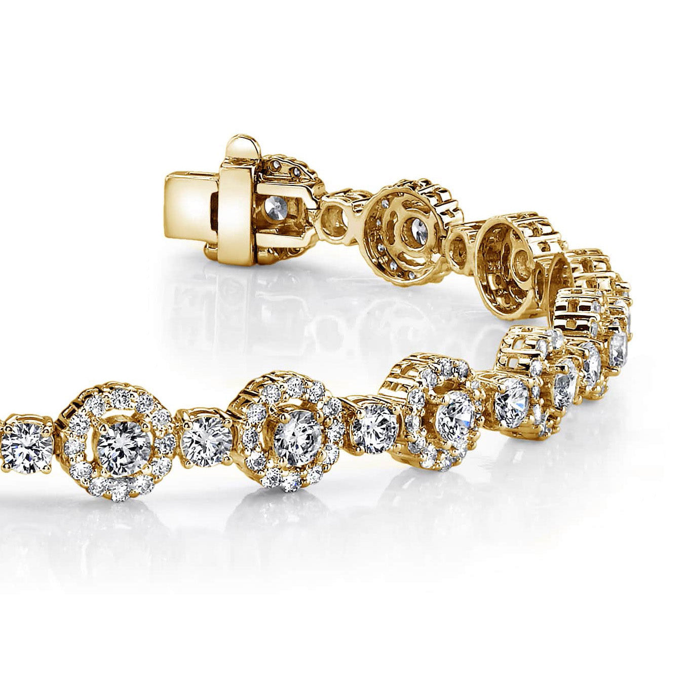 All Diamond Circle Link Bracelet