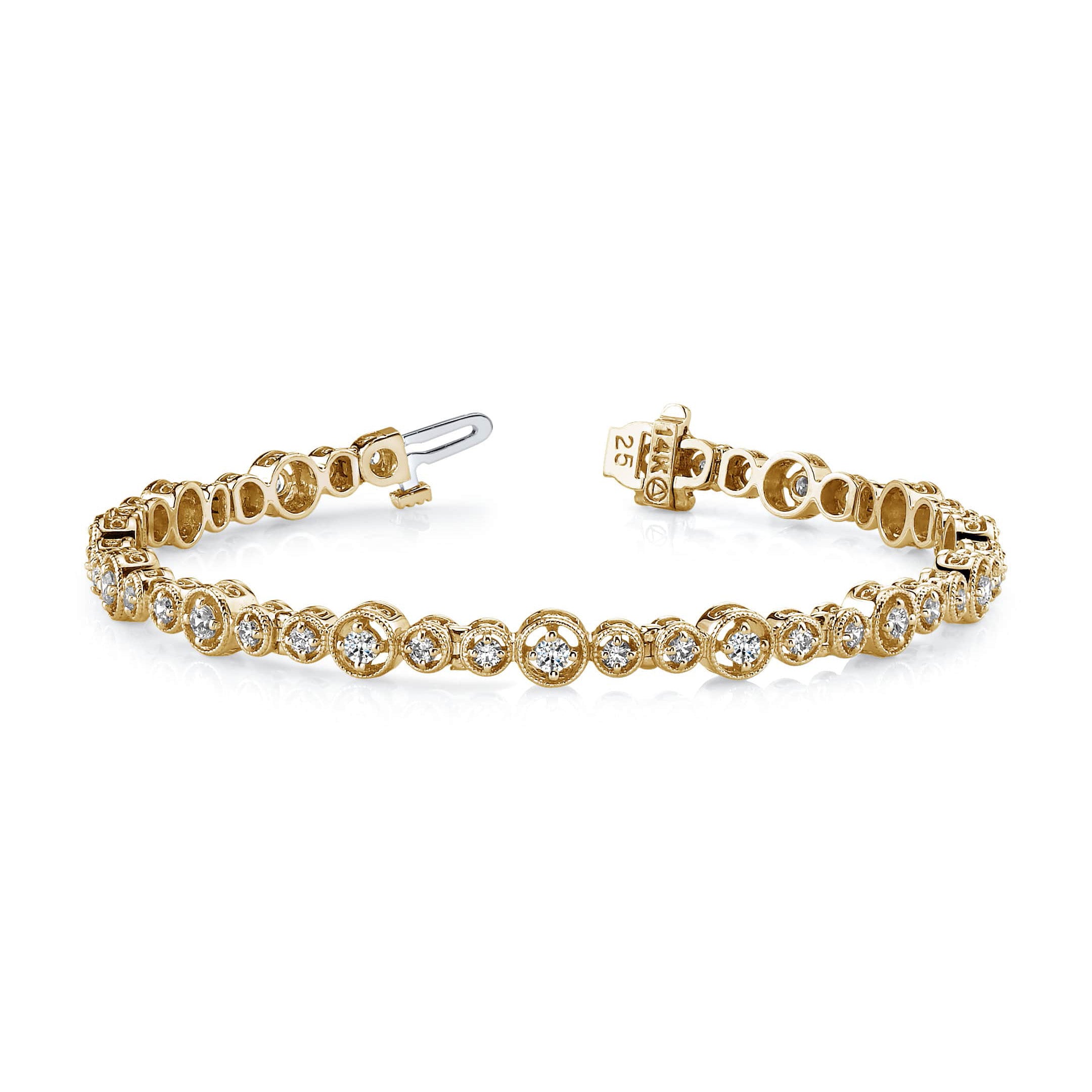 Graduated Antique Diamond Bracelet