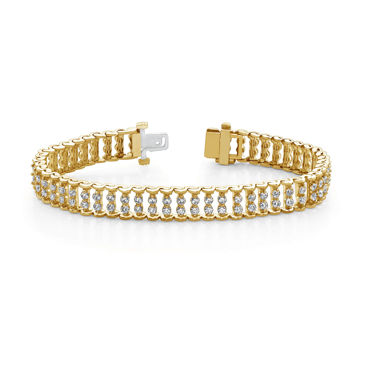 Double Diamond Candlestick Bracelet