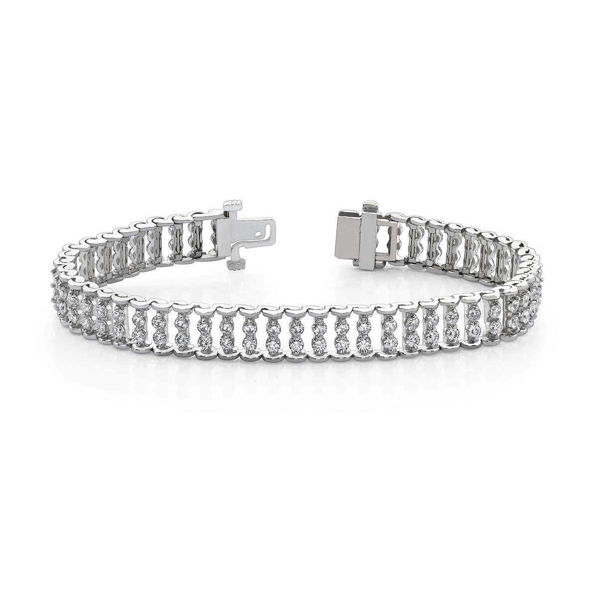 Double Diamond Candlestick Bracelet