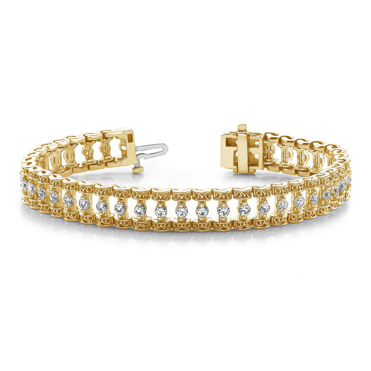 Filigree Diamond Candlestick Bracelet