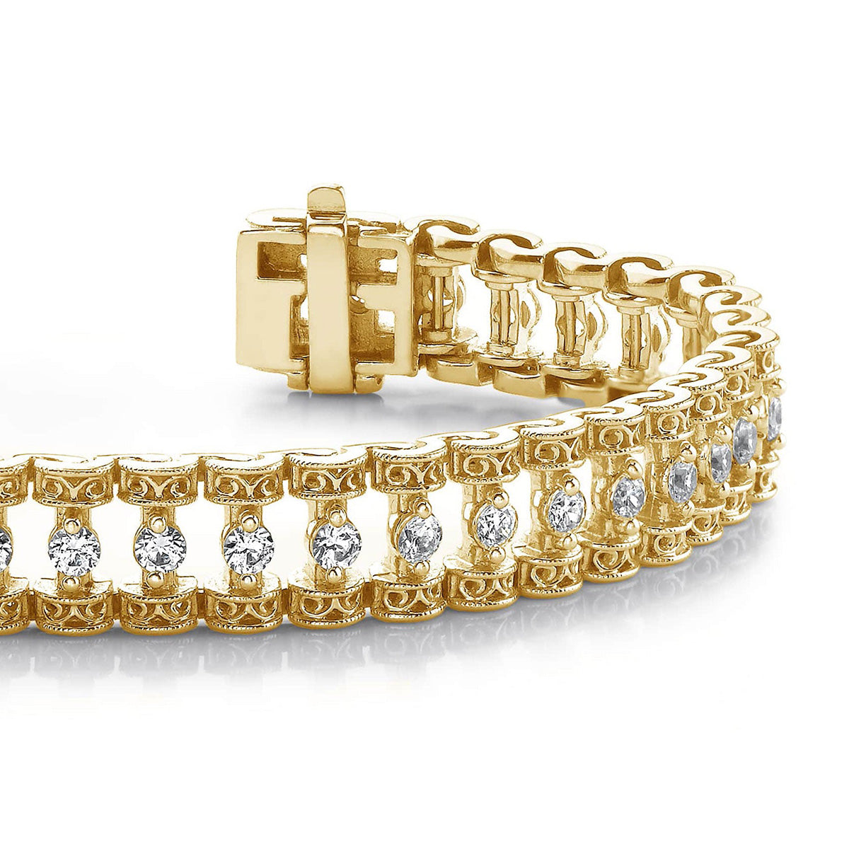 Filigree Diamond Candlestick Bracelet