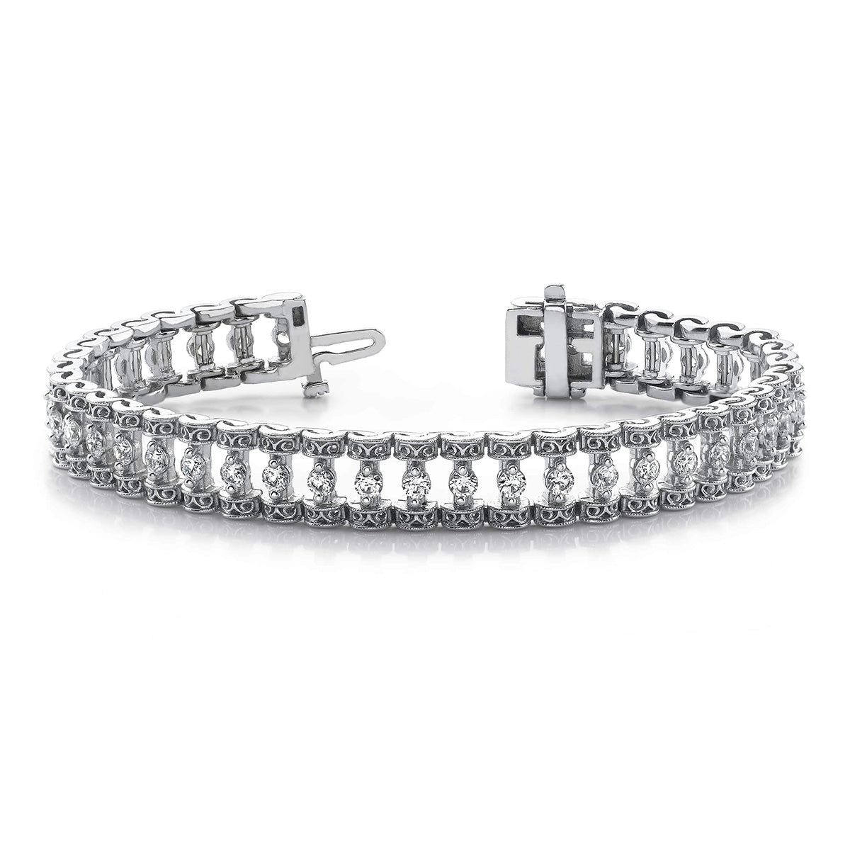 Filigree Diamond Candlestick Bracelet