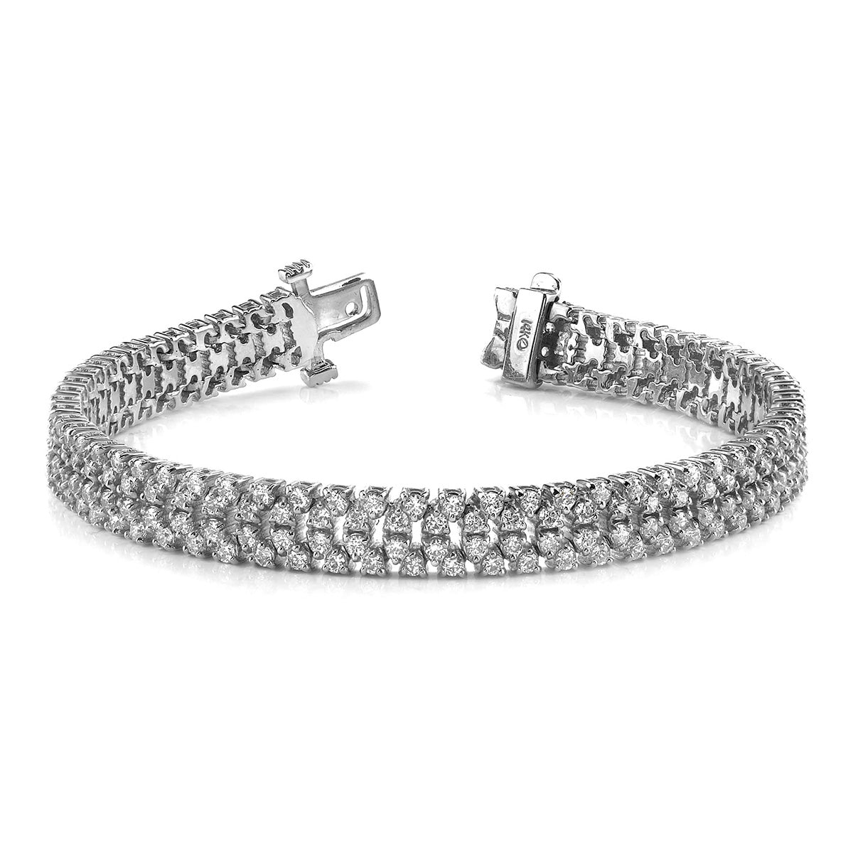 Quad Row Diamond Bracelet