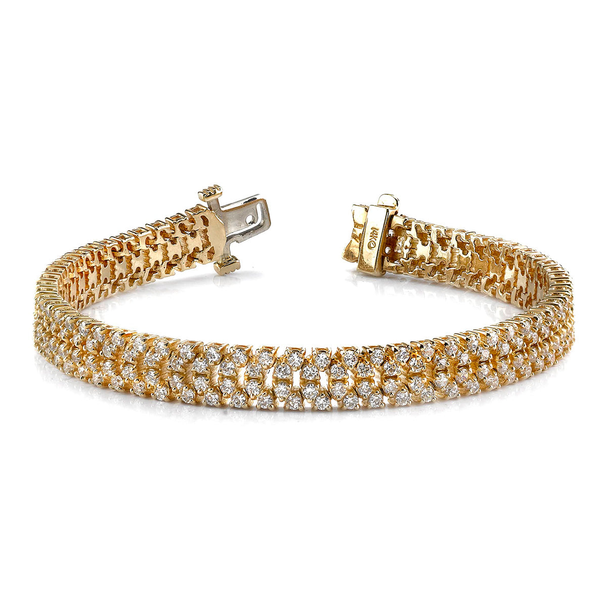 Quad Row Diamond Bracelet
