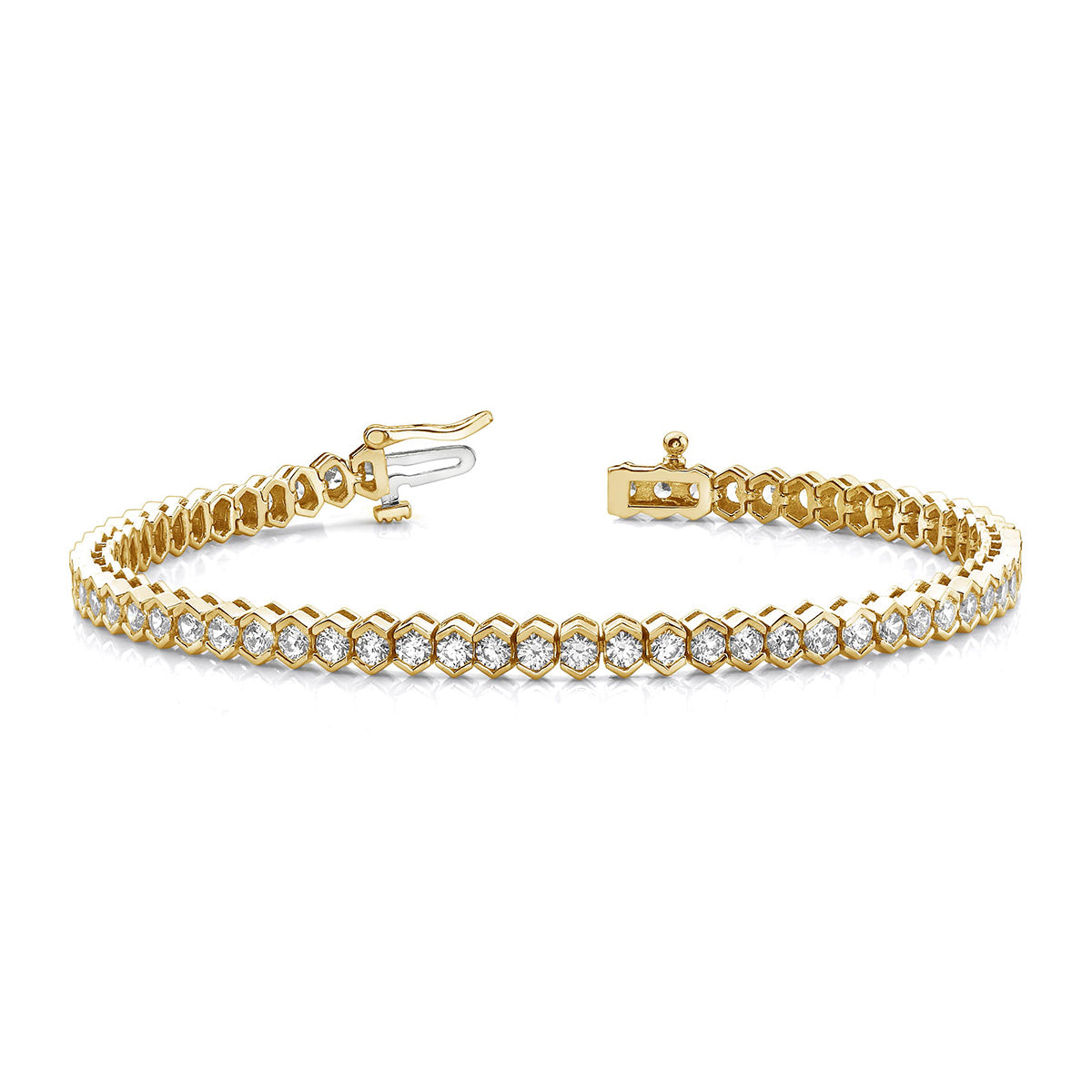 Diamond Tile Diamond Tennis Bracelet