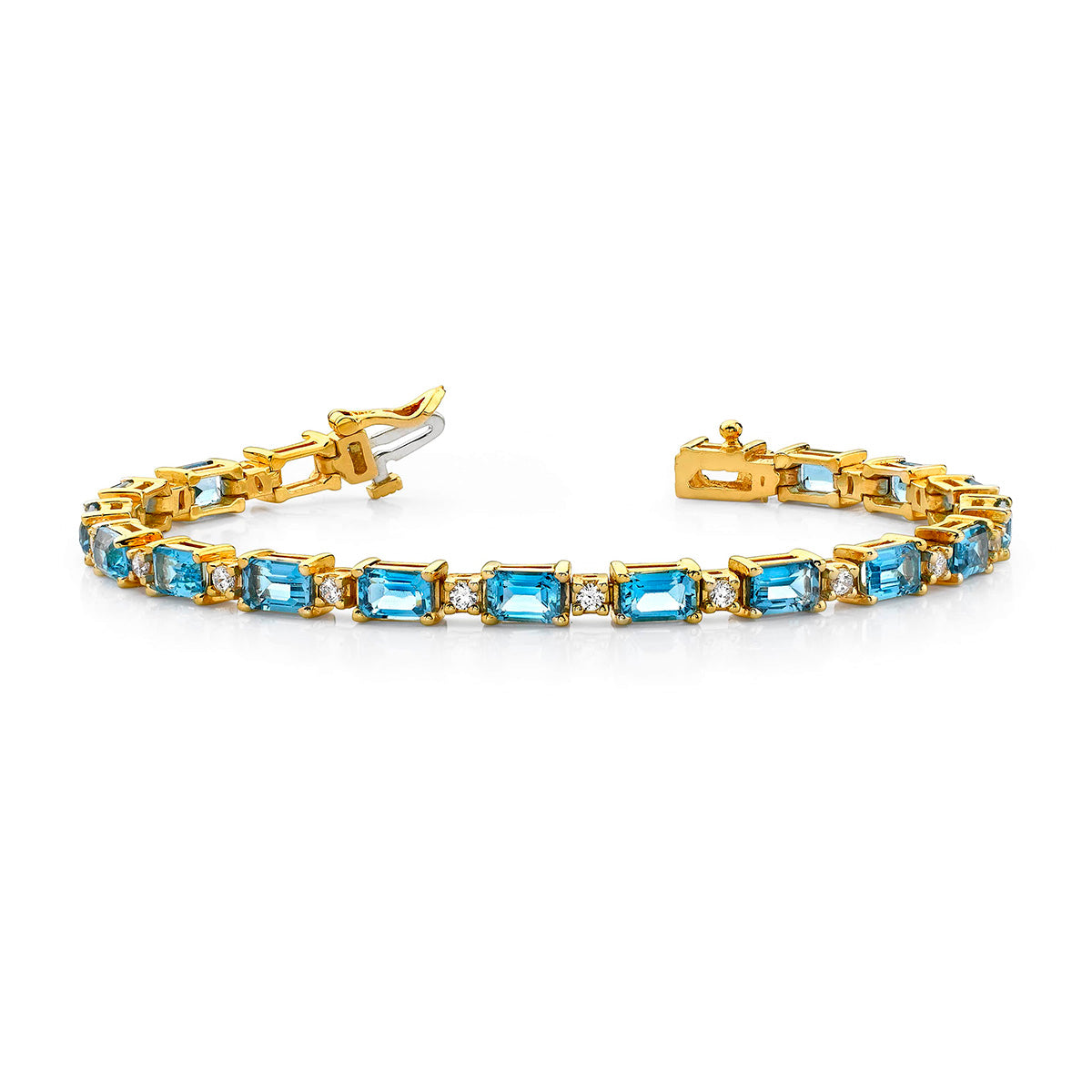 Octagonal Colored Stone Bracelet