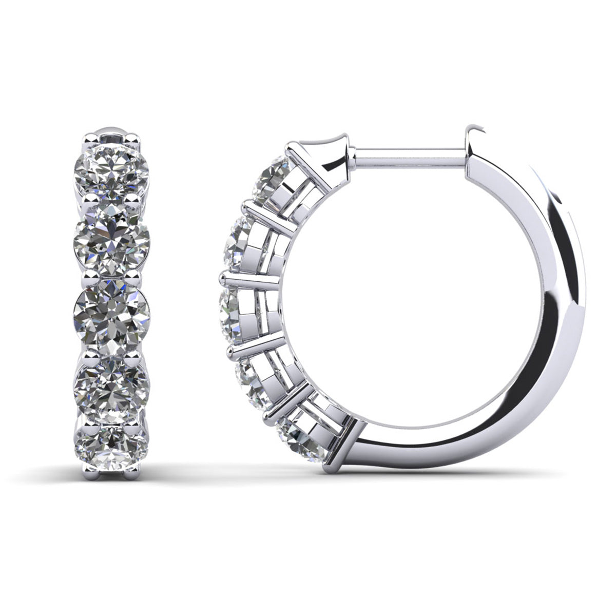 Hypnotic Diamond Hoop Earrings
