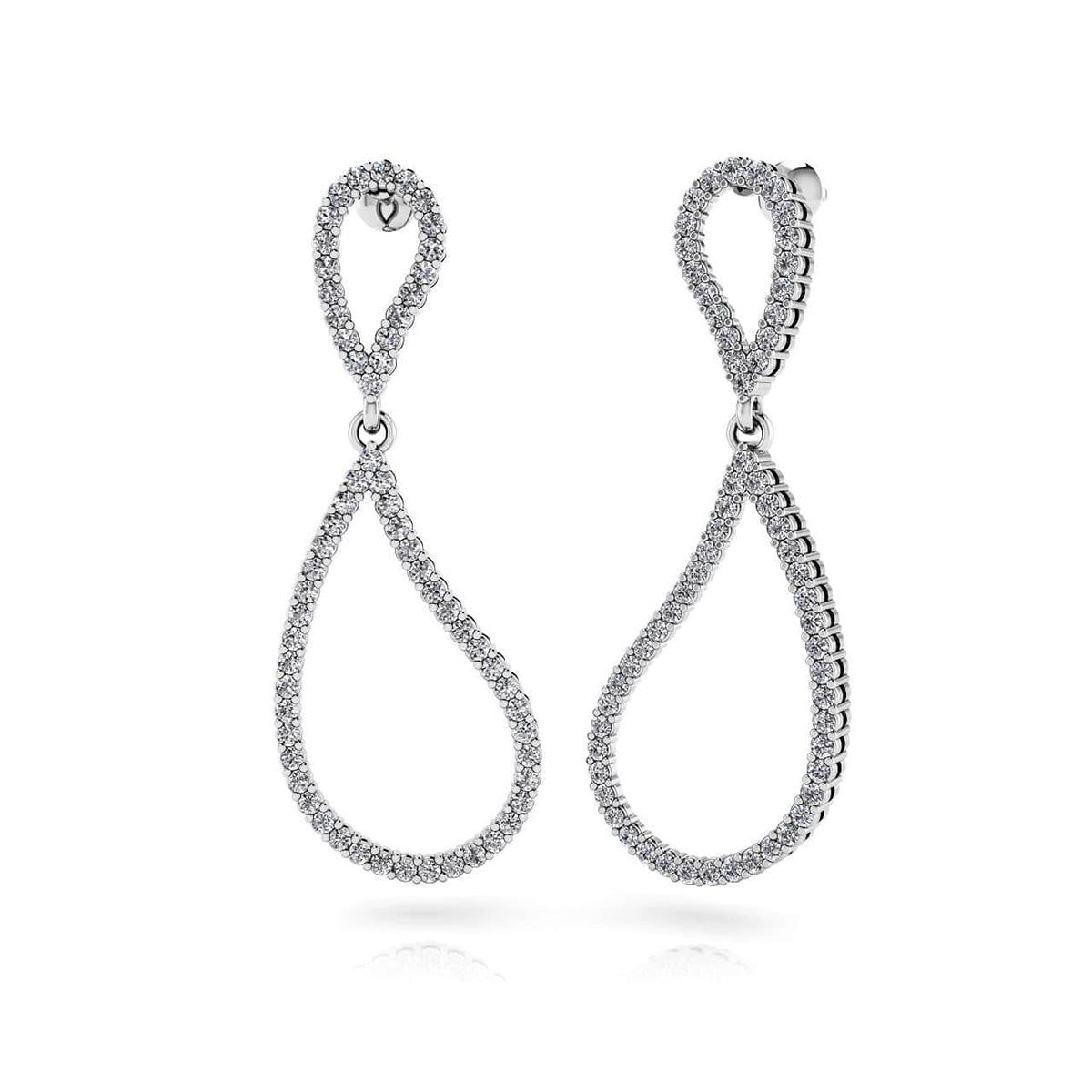 Wavy Eight Diamond Earrings