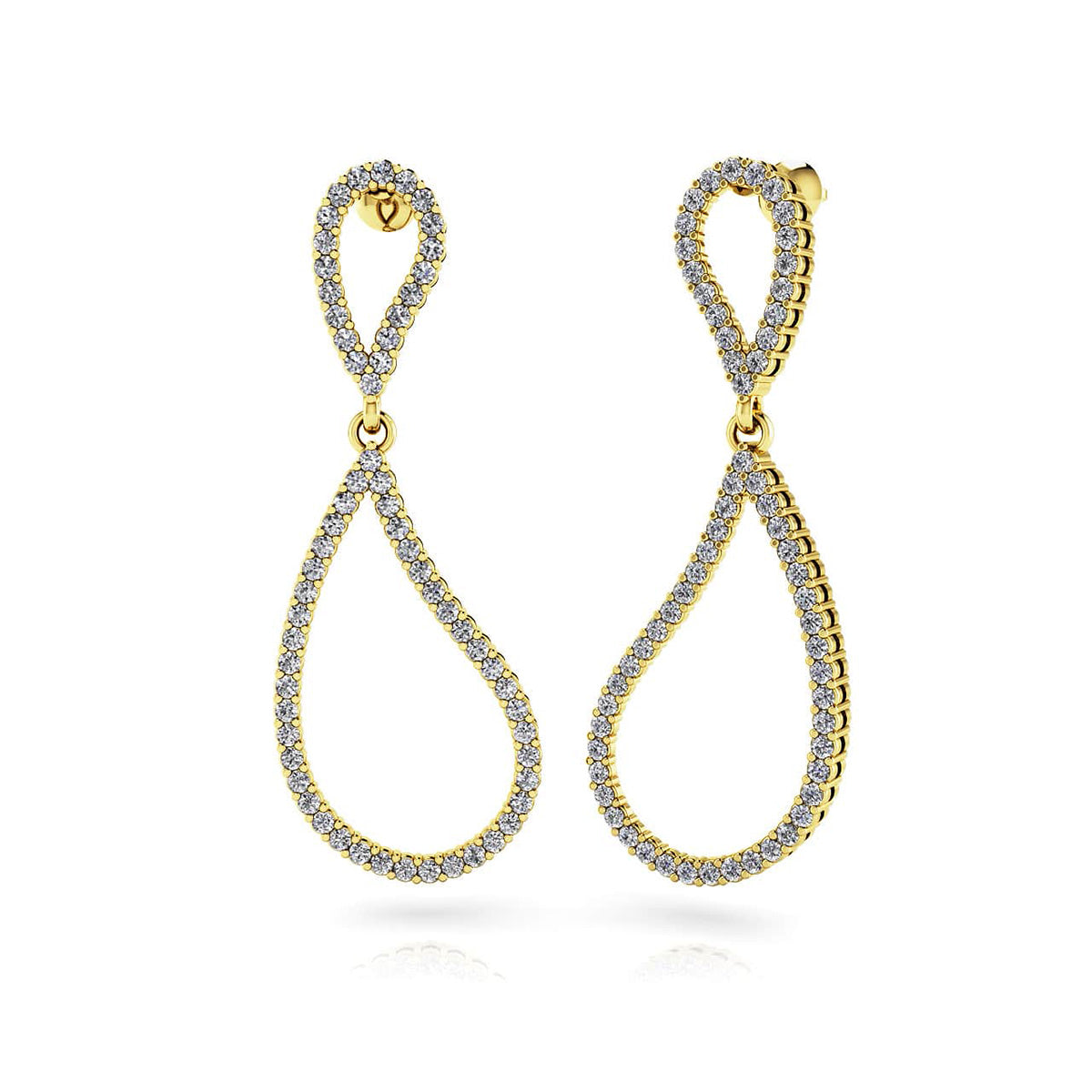 Wavy Eight Diamond Earrings