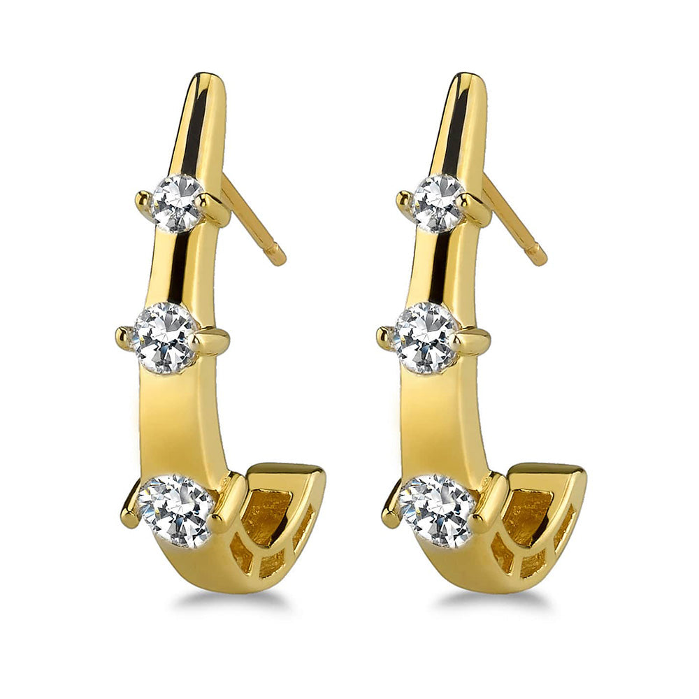 Half Scoop Diamond Earrings