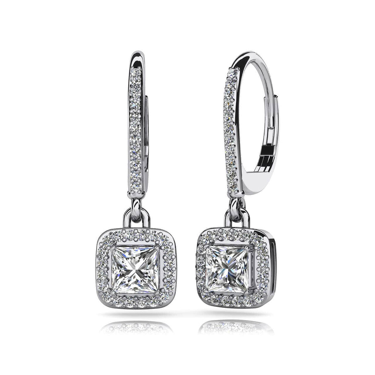 Princess Cut Diamond Allure Earrings