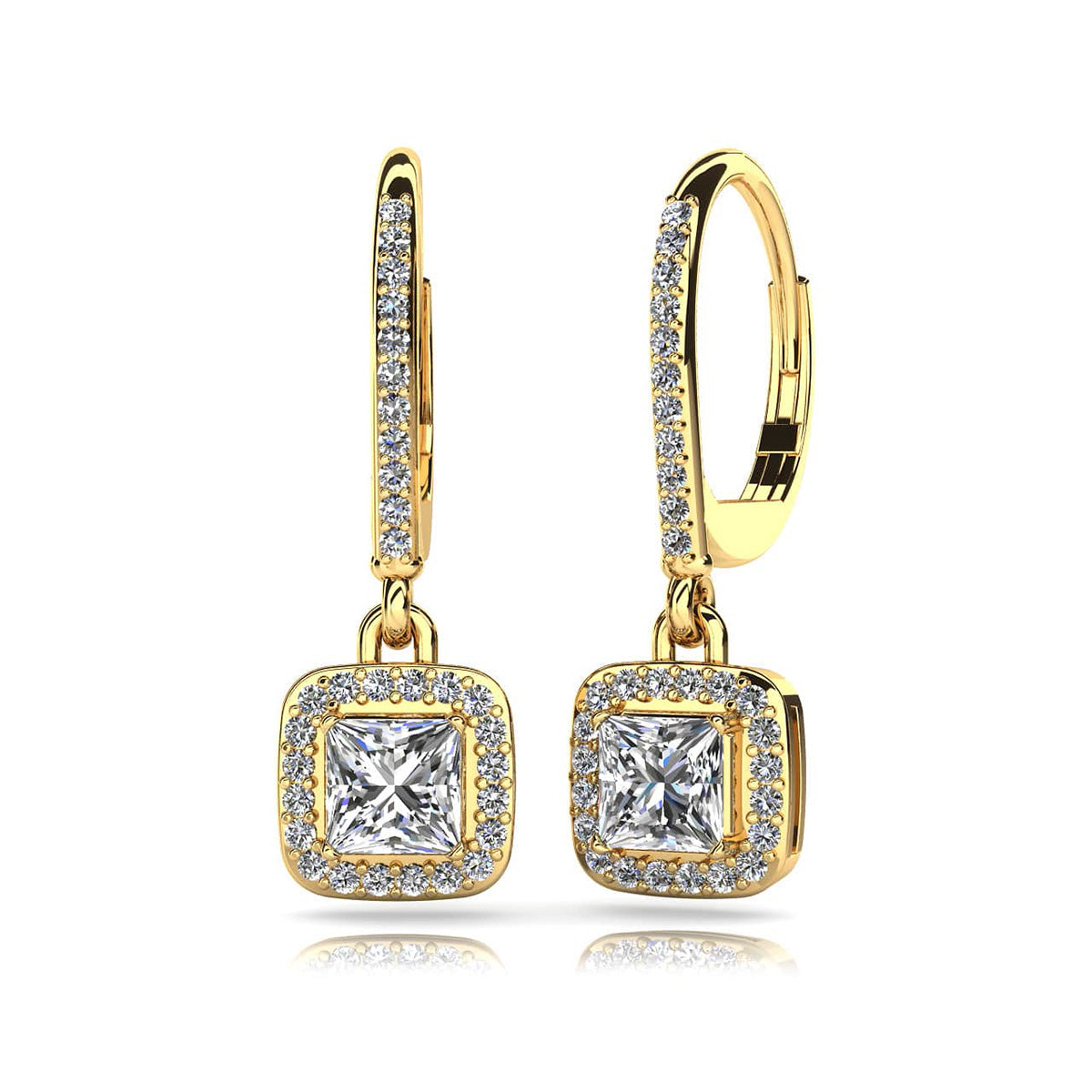 Princess Cut Diamond Allure Earrings