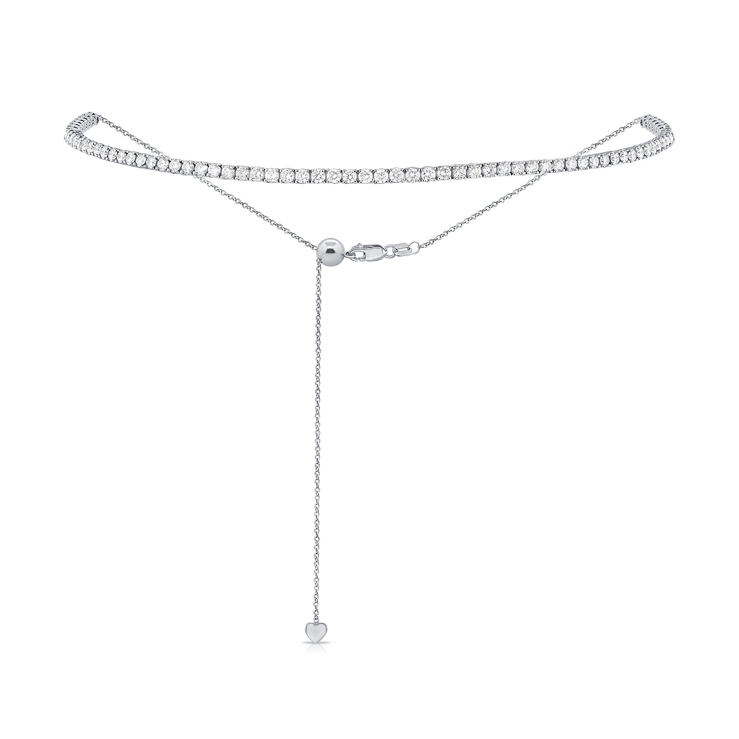 14k Gold & Diamond Adjustable Tennis Choker