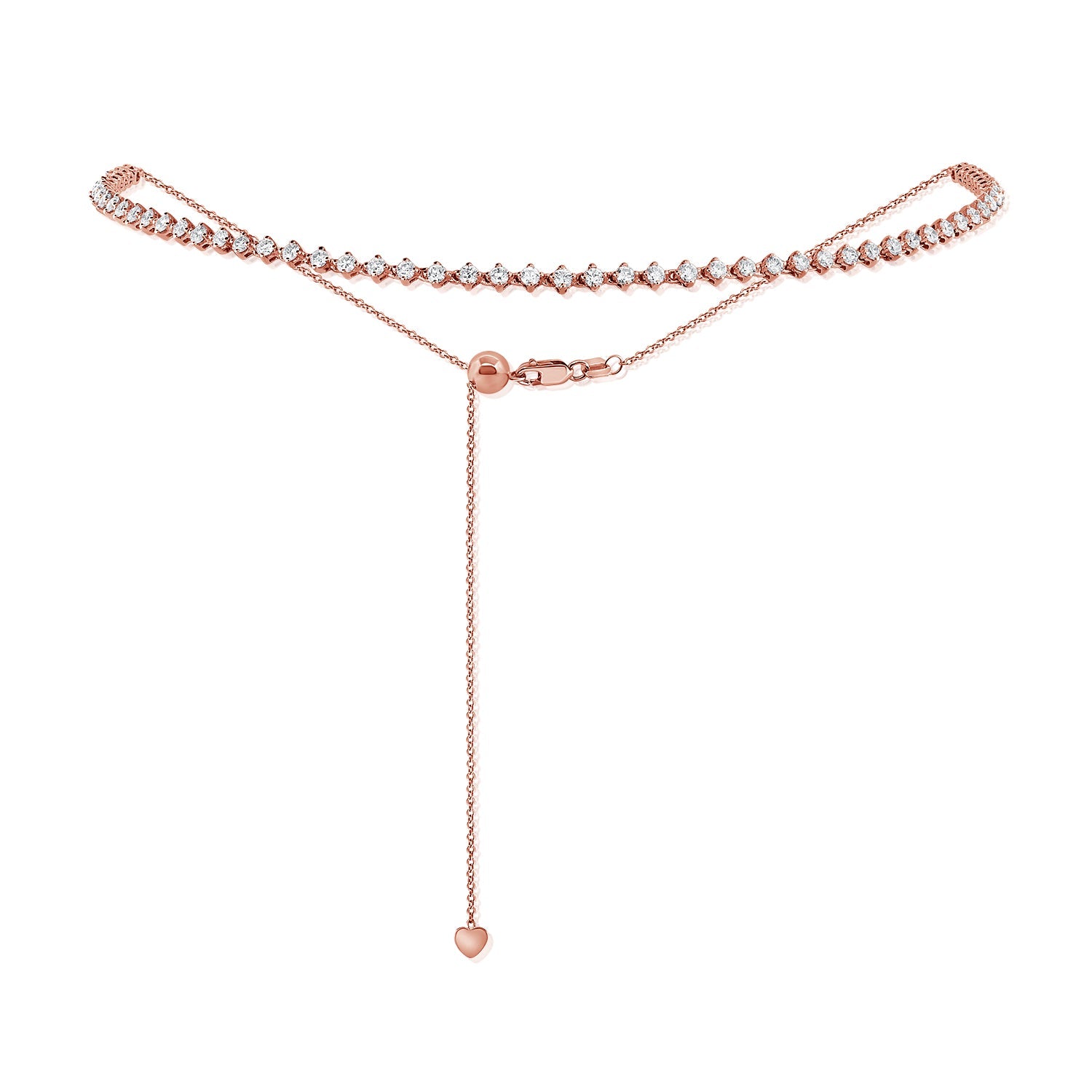 Diamond Adjustable Tennis Choker Necklace