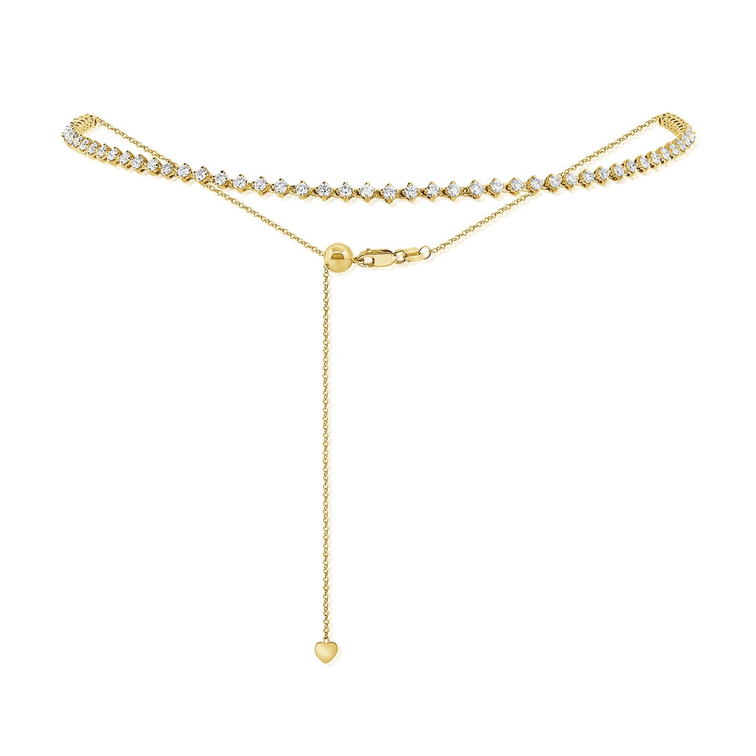 Diamond Adjustable Tennis Choker Necklace