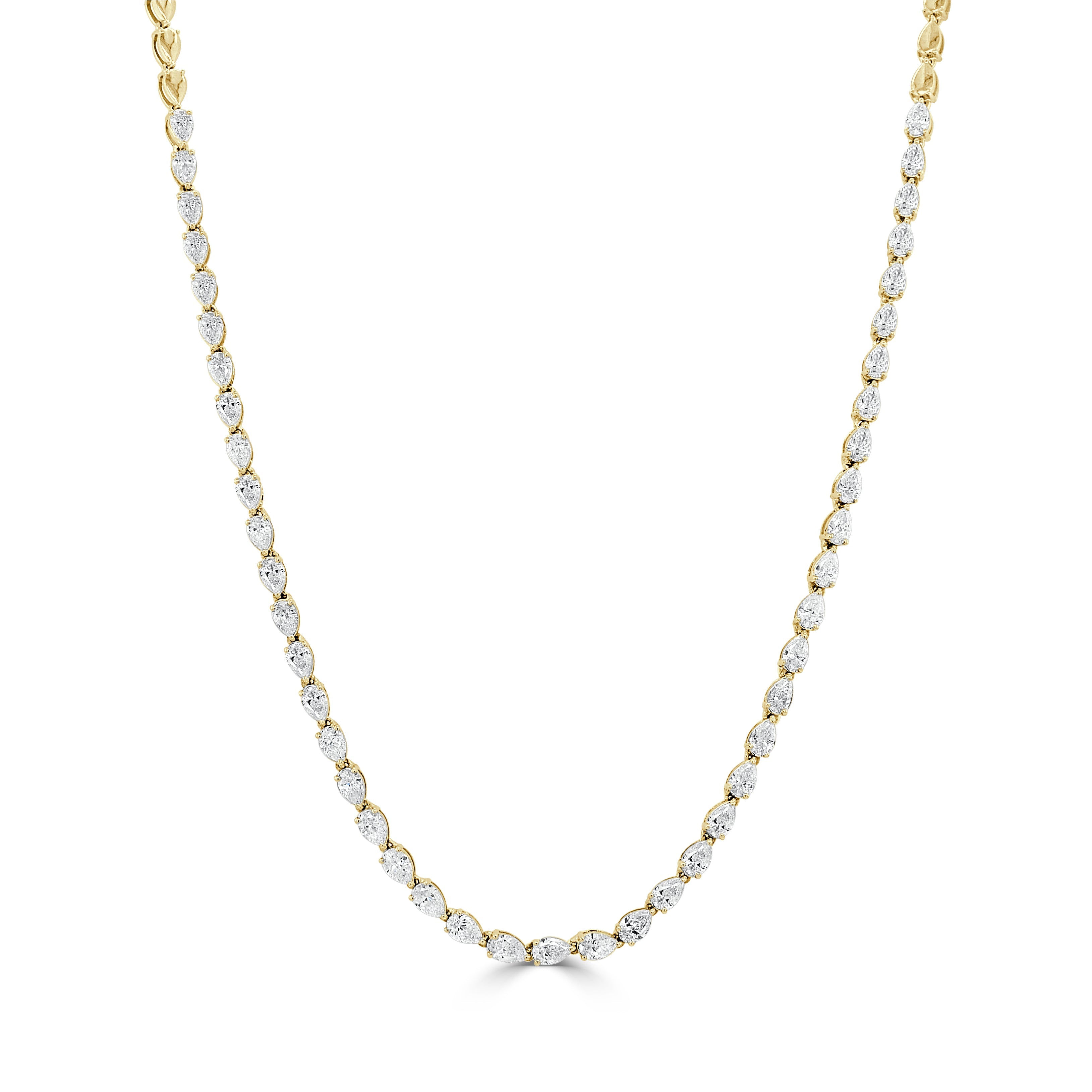 Pear-Shape Diamond Tennis Necklace