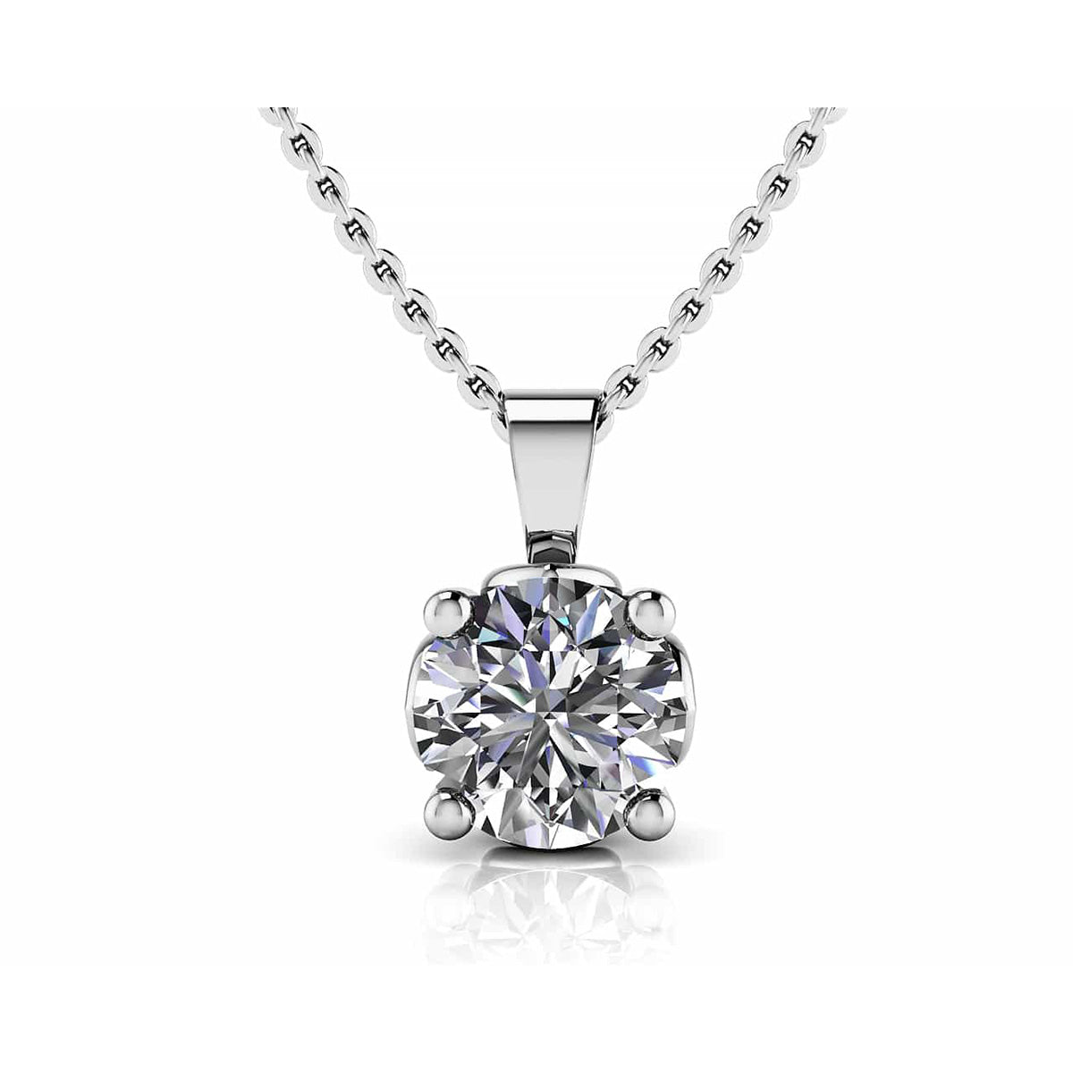 Lotus Flower Diamond Pendant 