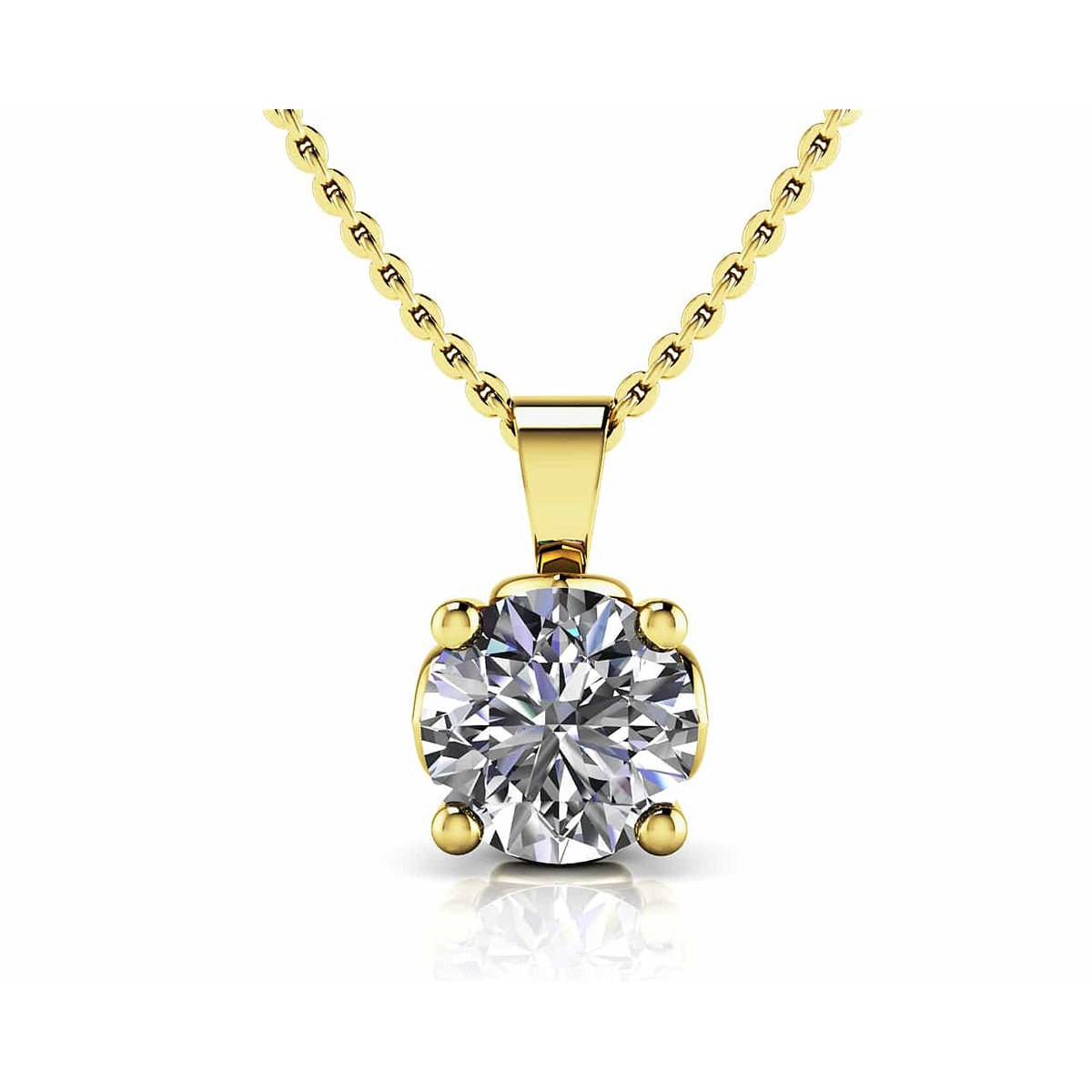 Lotus Flower Diamond Pendant 