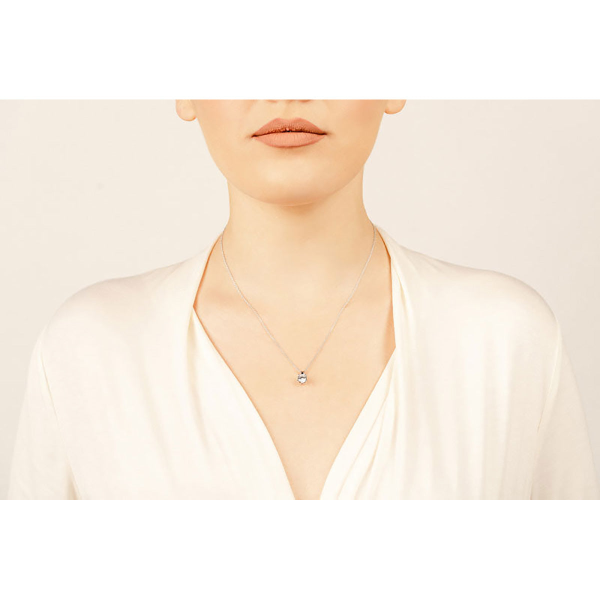 Lotus Flower Diamond Pendant 