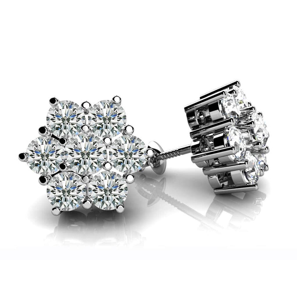 Perfect Petals Diamond Stud Earrings