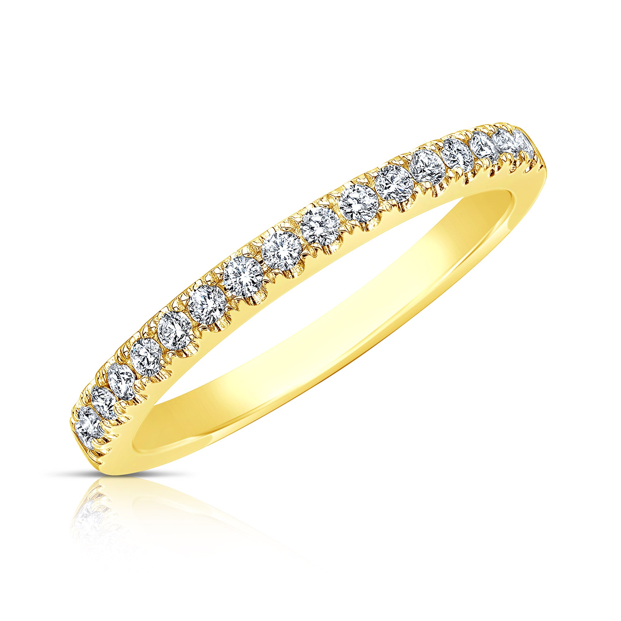 14K 0.25 Ct Diamond Wedding Band