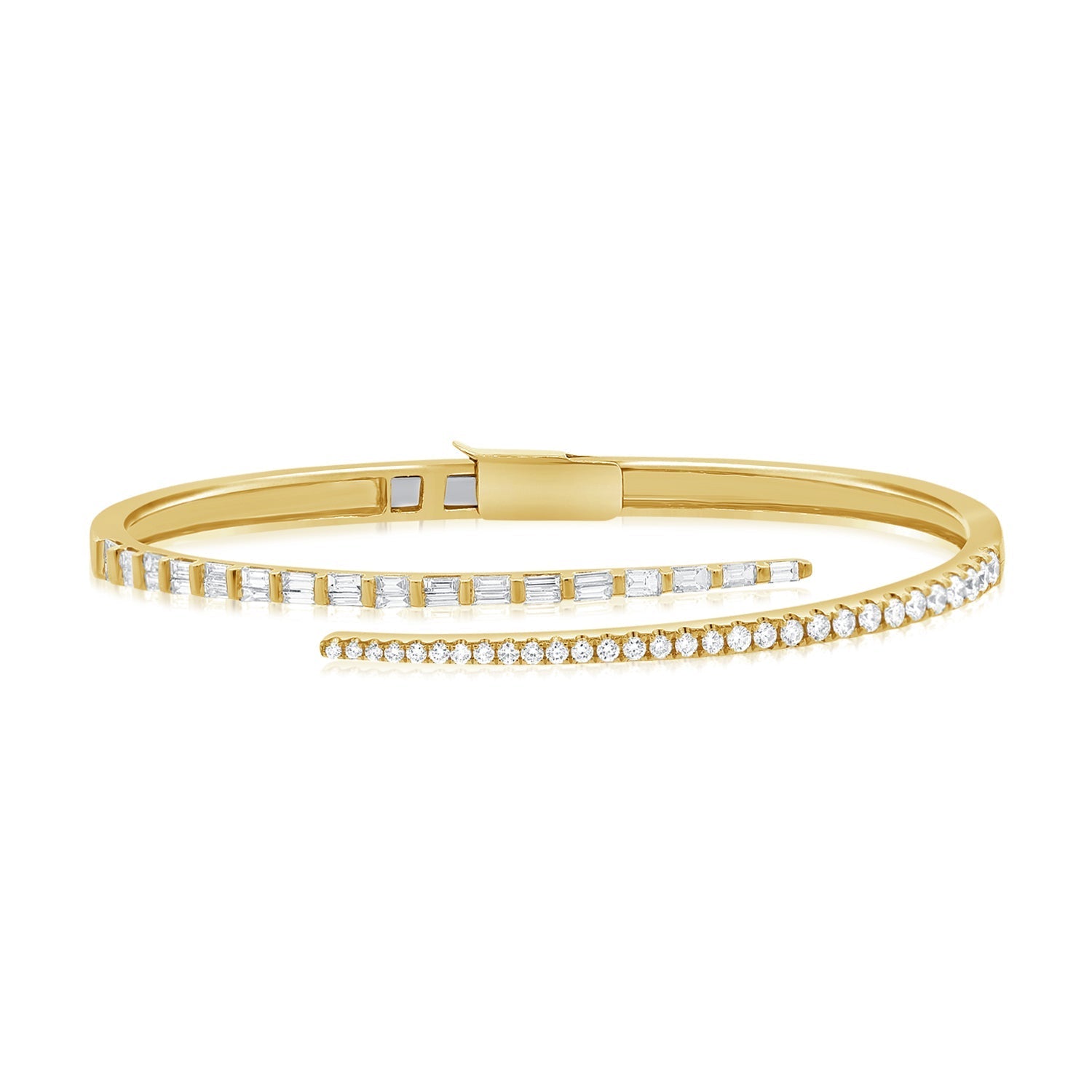 Baguette Diamond Crossover Bangle