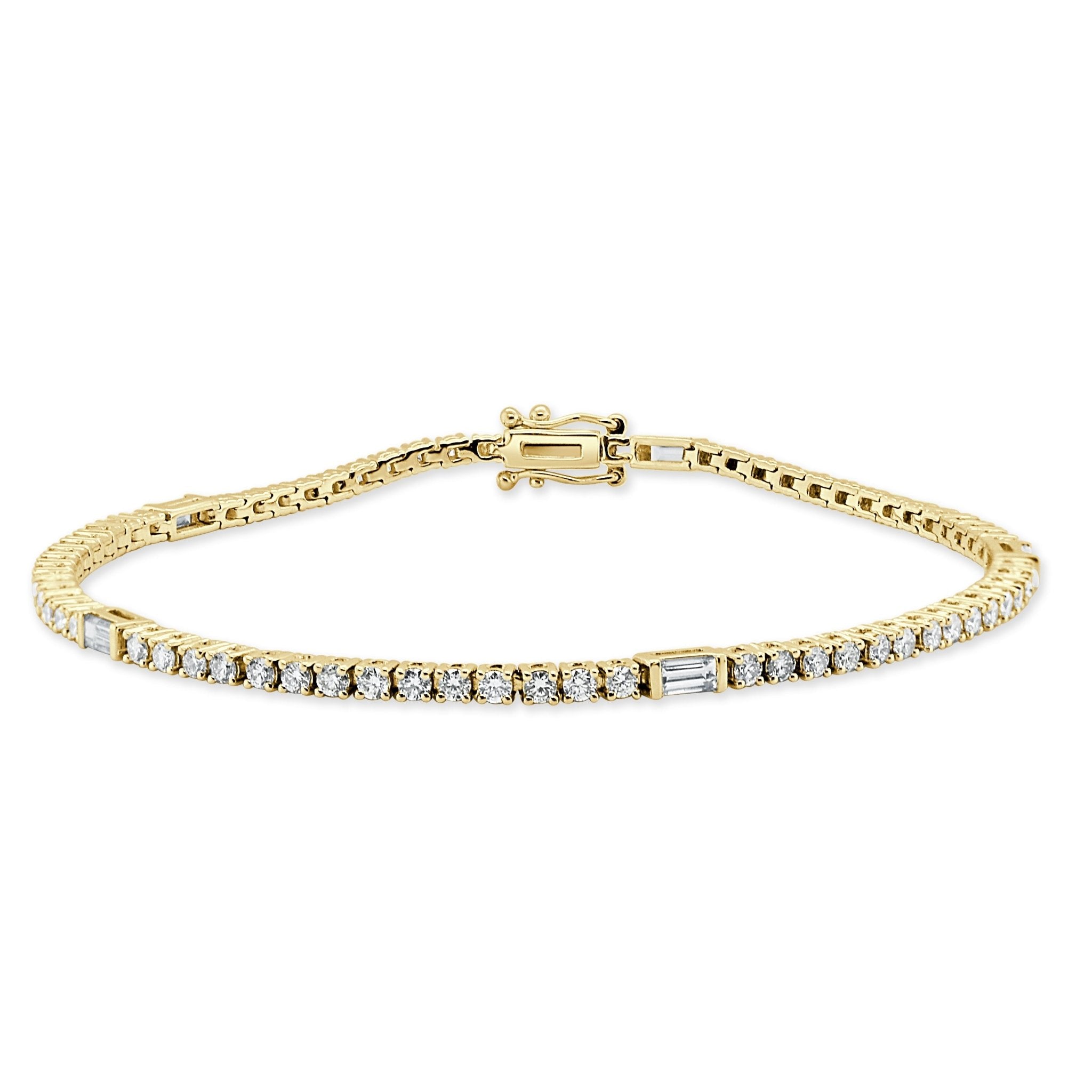 Baguette Diamond Tennis Bracelet
