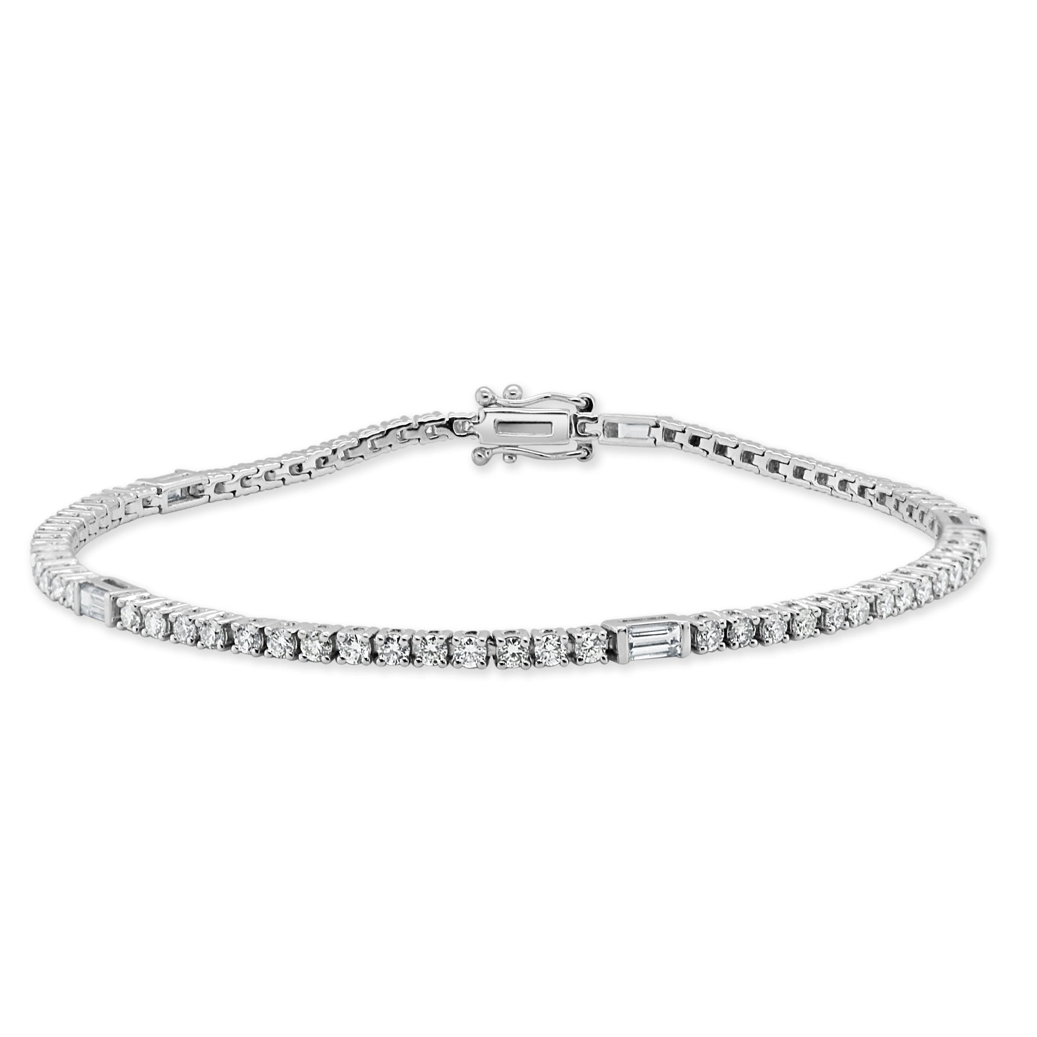 Baguette Diamond Tennis Bracelet