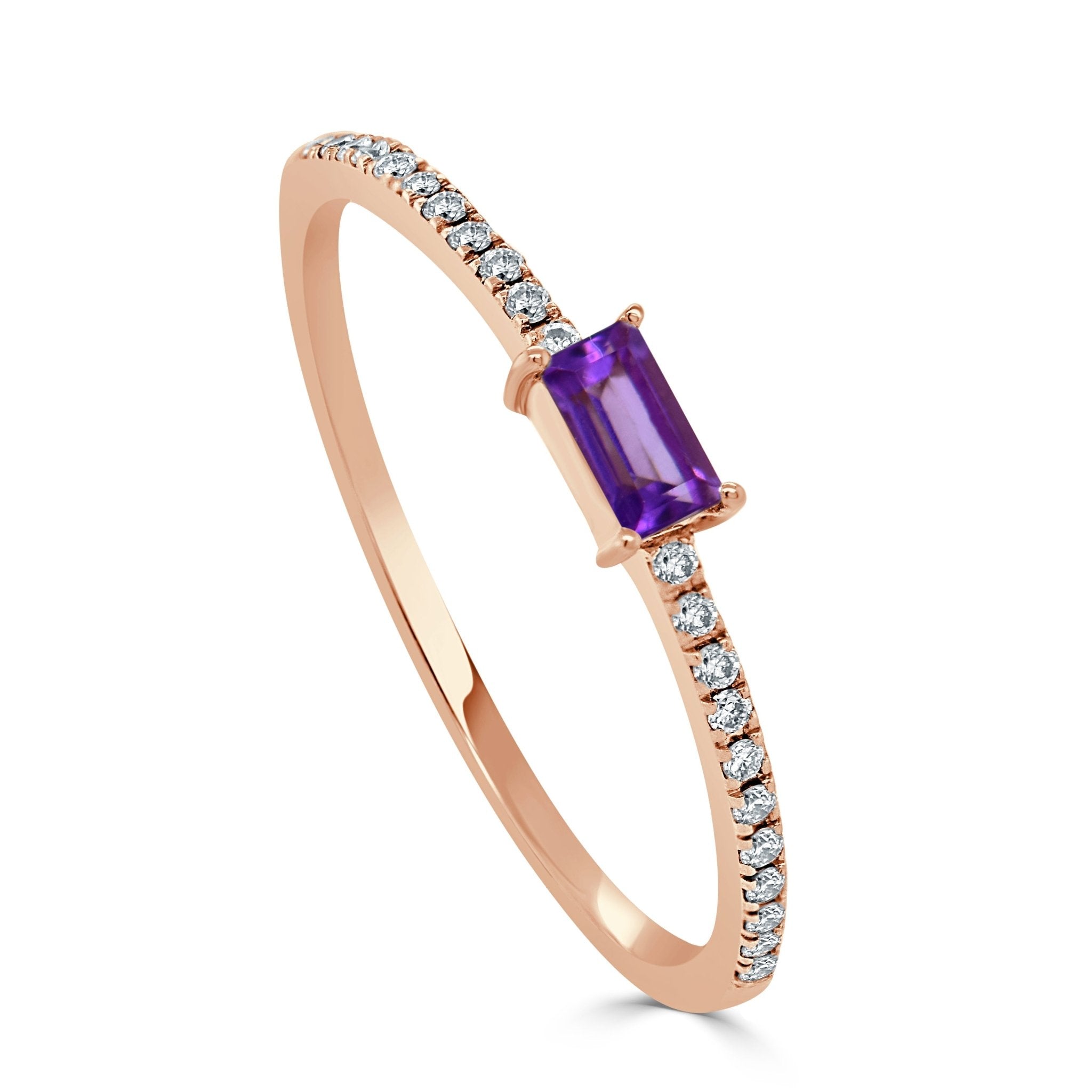 Birthstone Baguette Stackable Ring