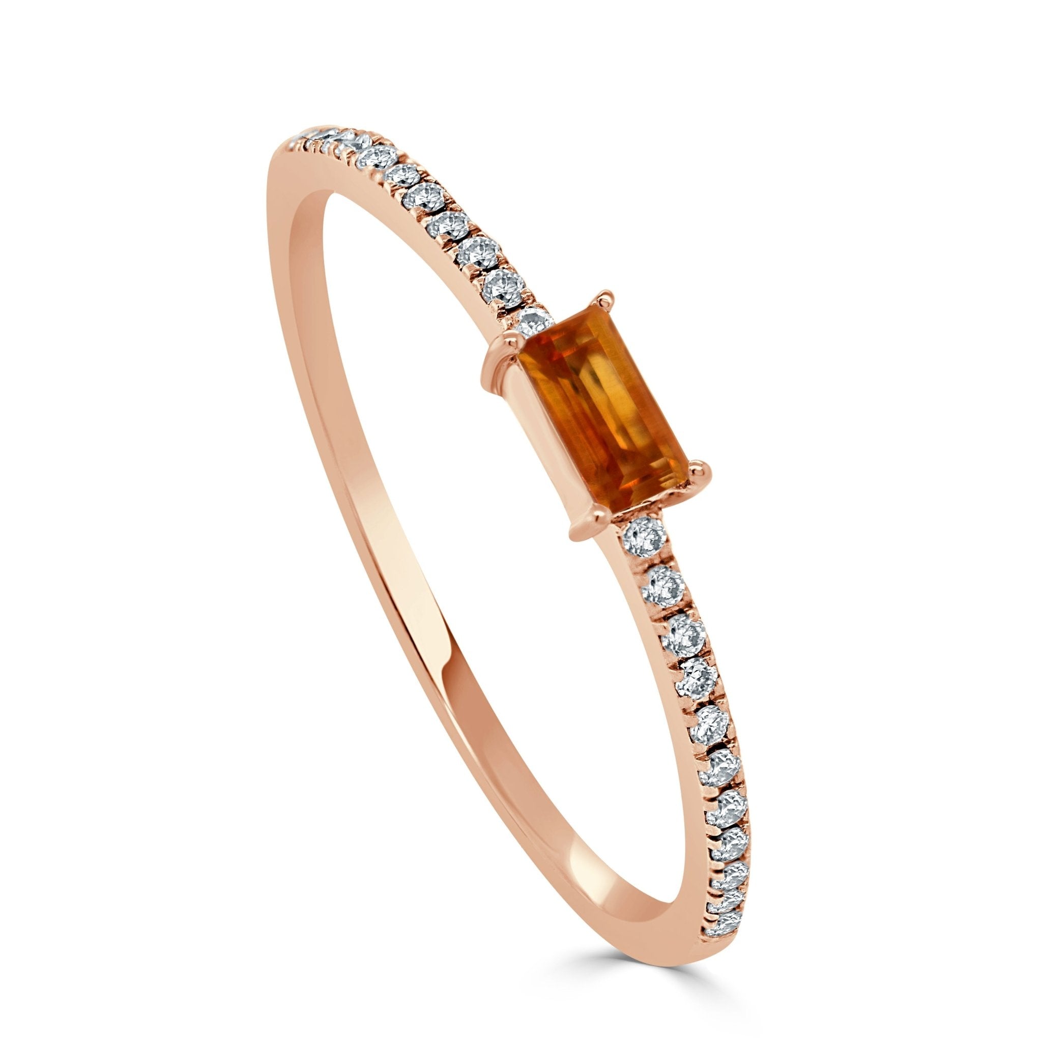 Birthstone Baguette Stackable Ring