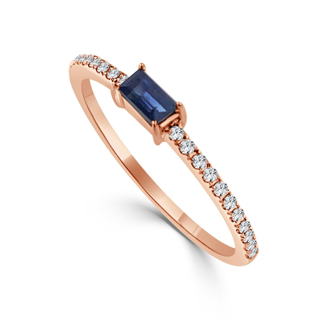 Birthstone Baguette Stackable Ring
