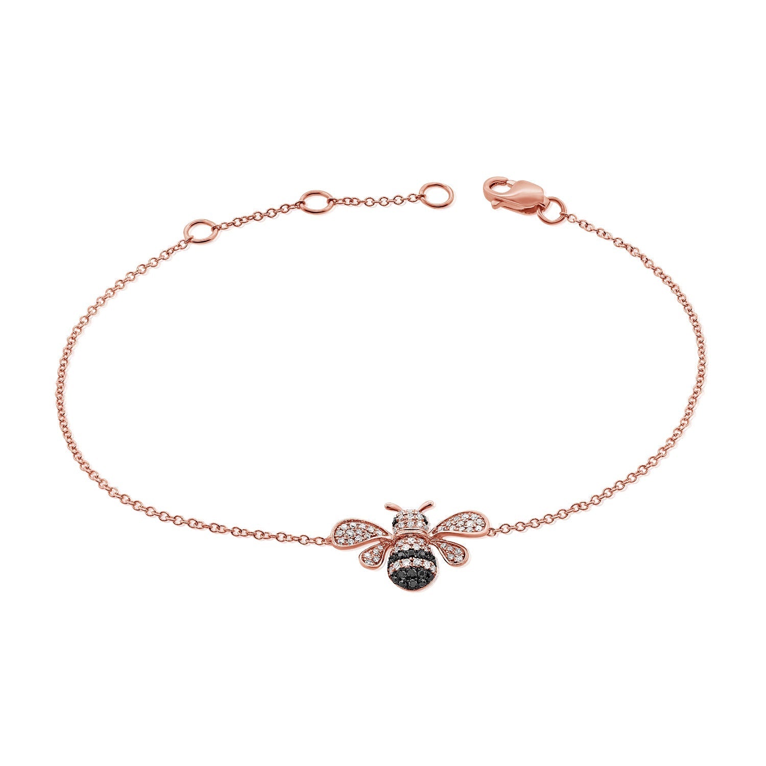 Black Diamond Bumble Bee Bracelet