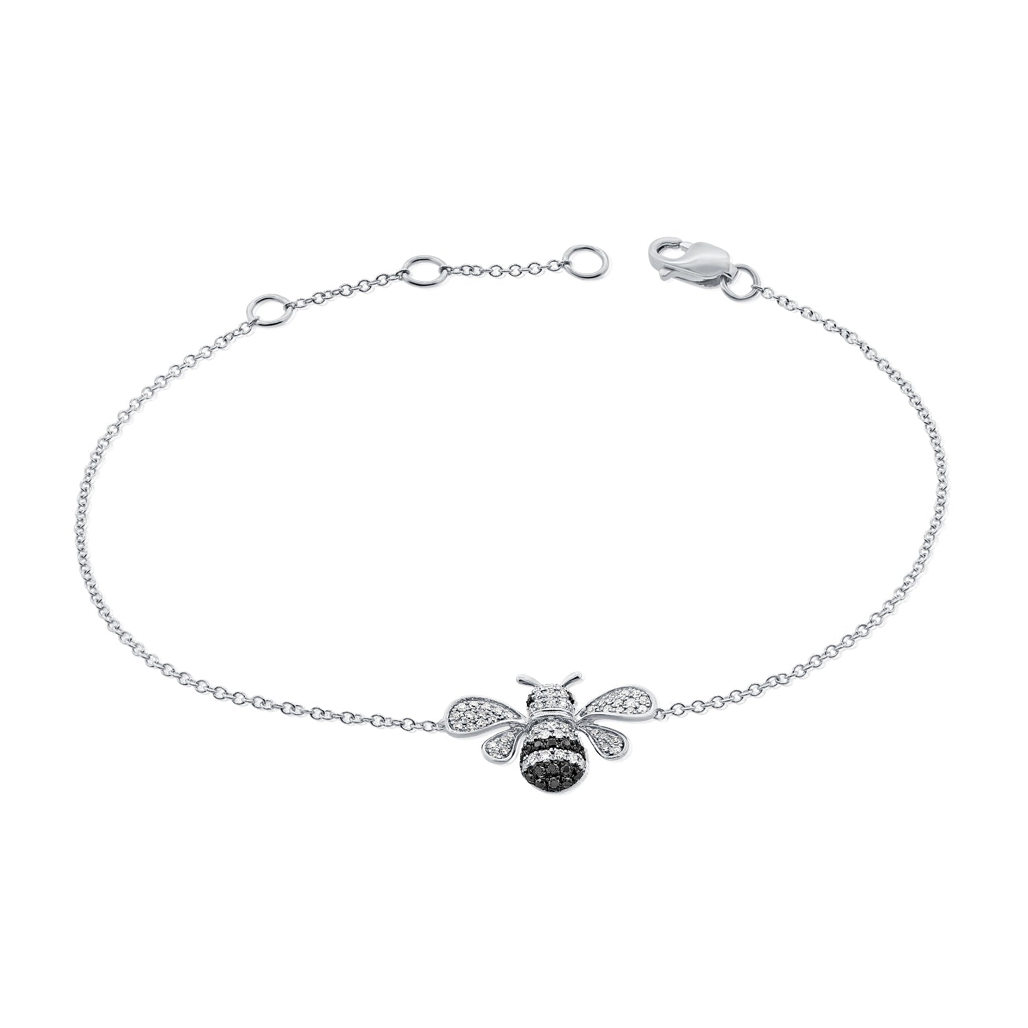 Black Diamond Bumble Bee Bracelet