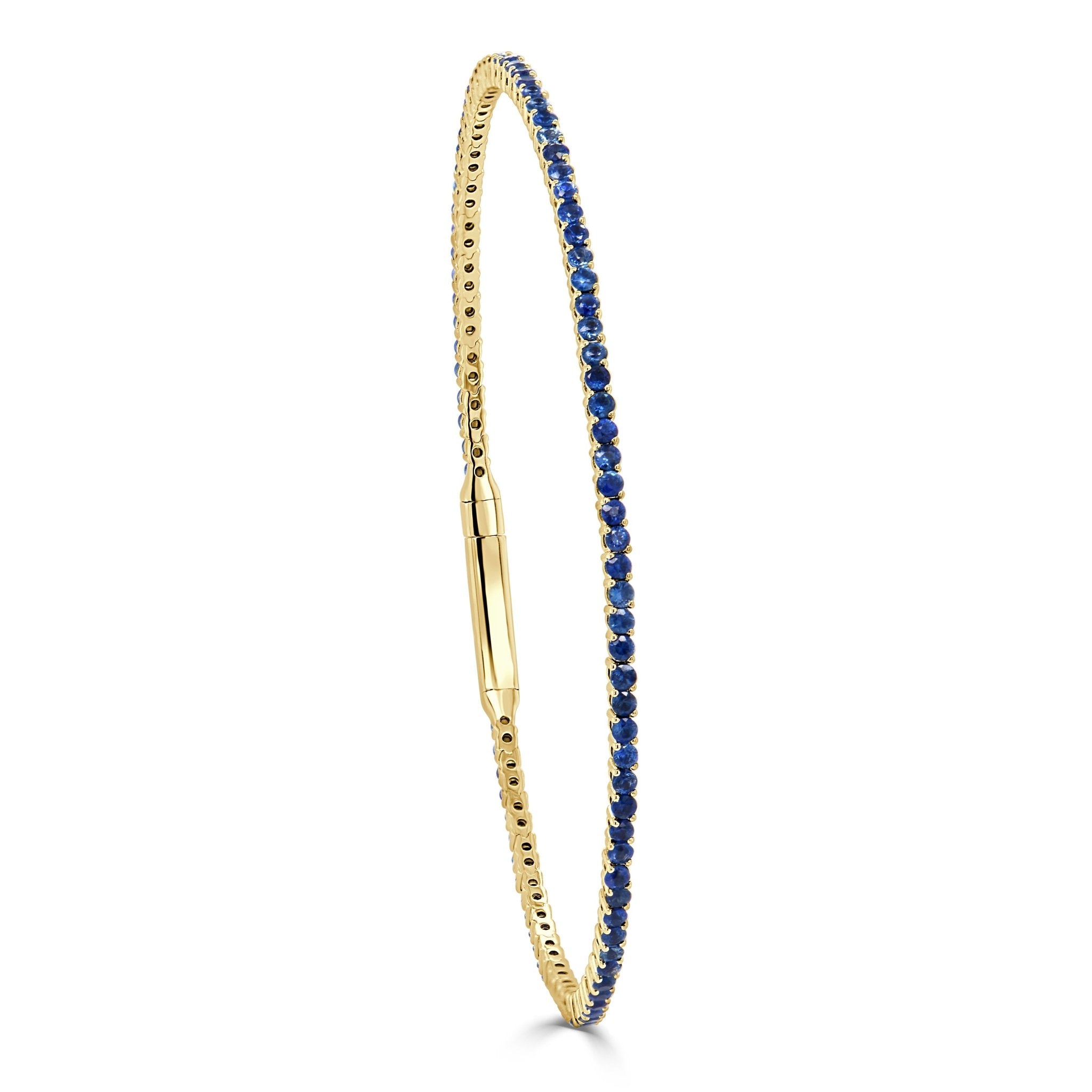 Blue Sapphire Flexible Eternity Bangle