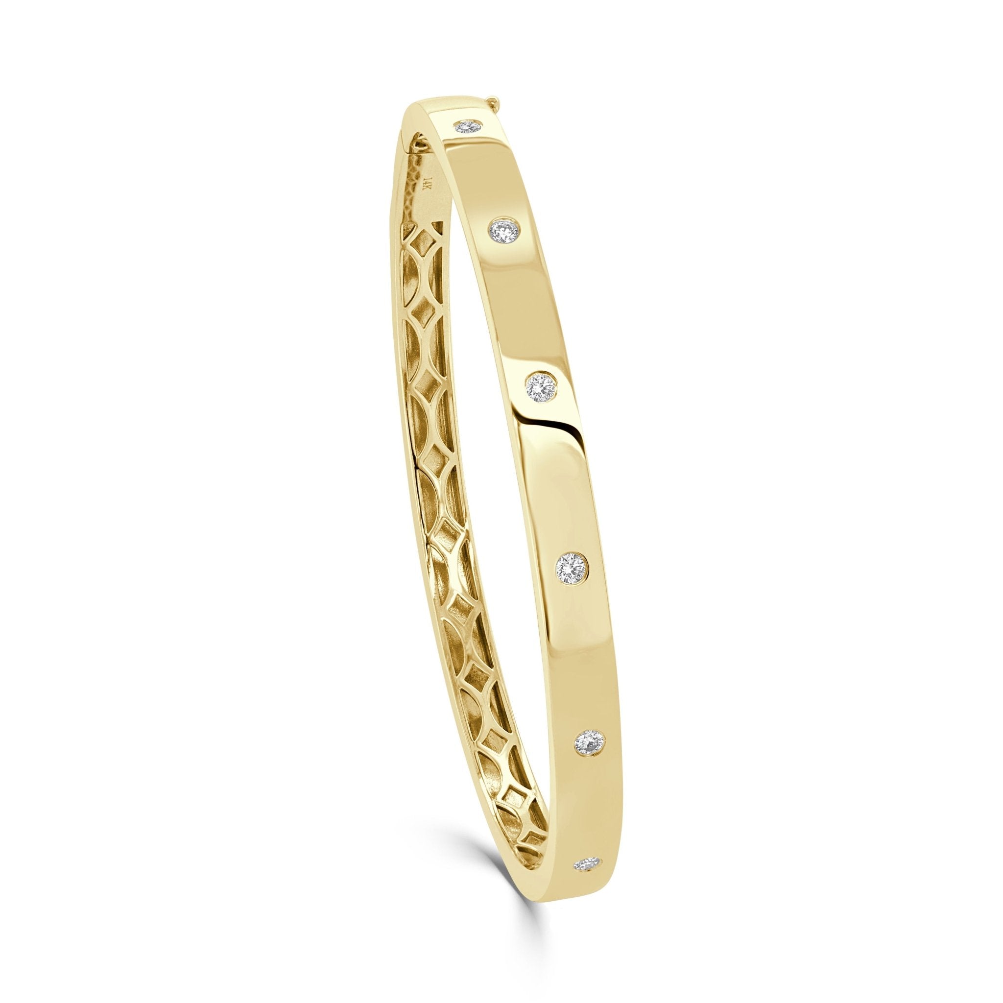 Diamond 7 - Stone Bezel Bangle
