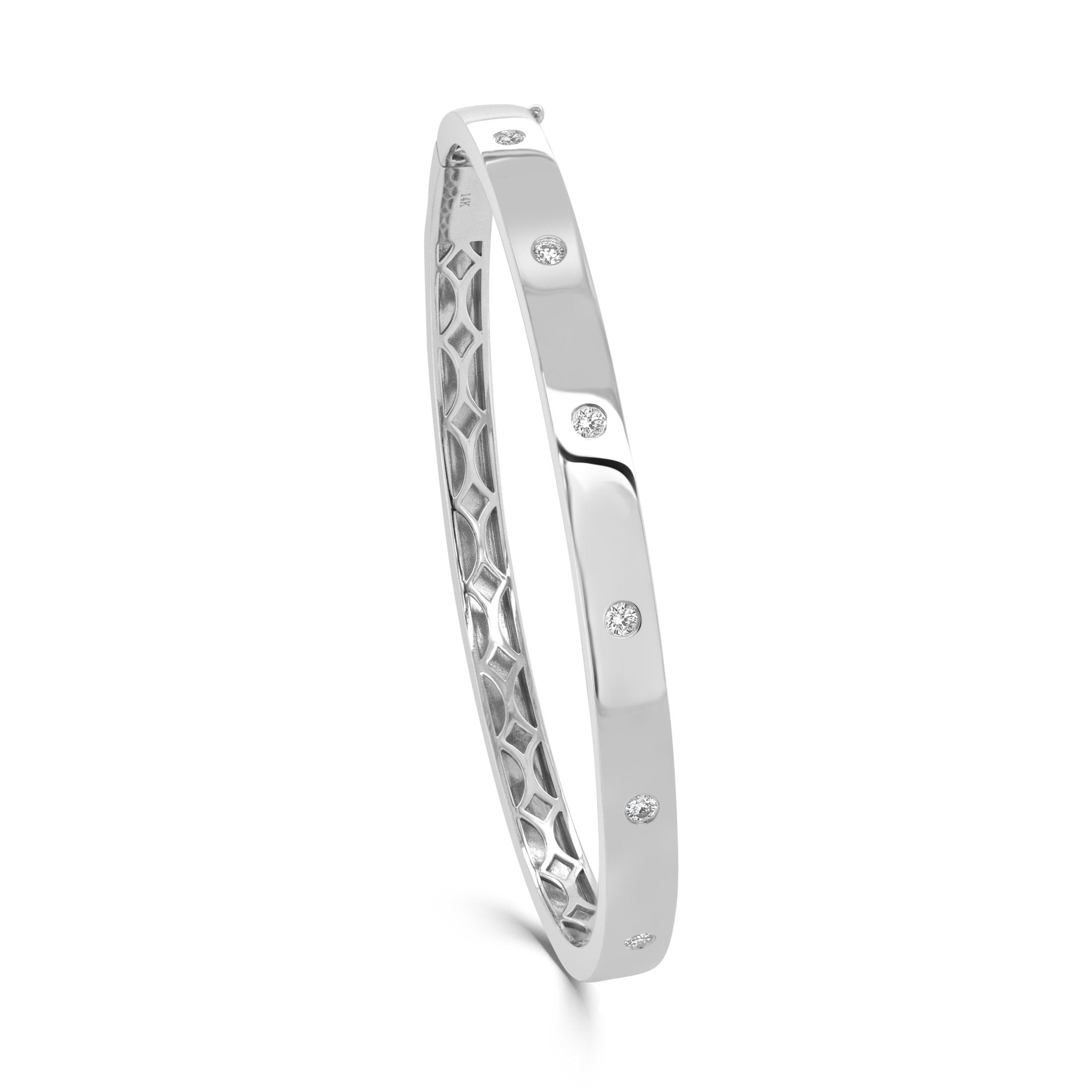 Diamond 7 - Stone Bezel Bangle