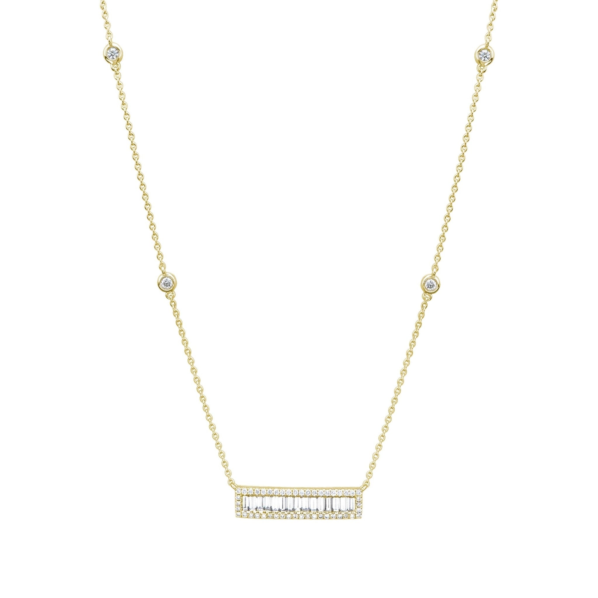 Diamond Baguette Necklace